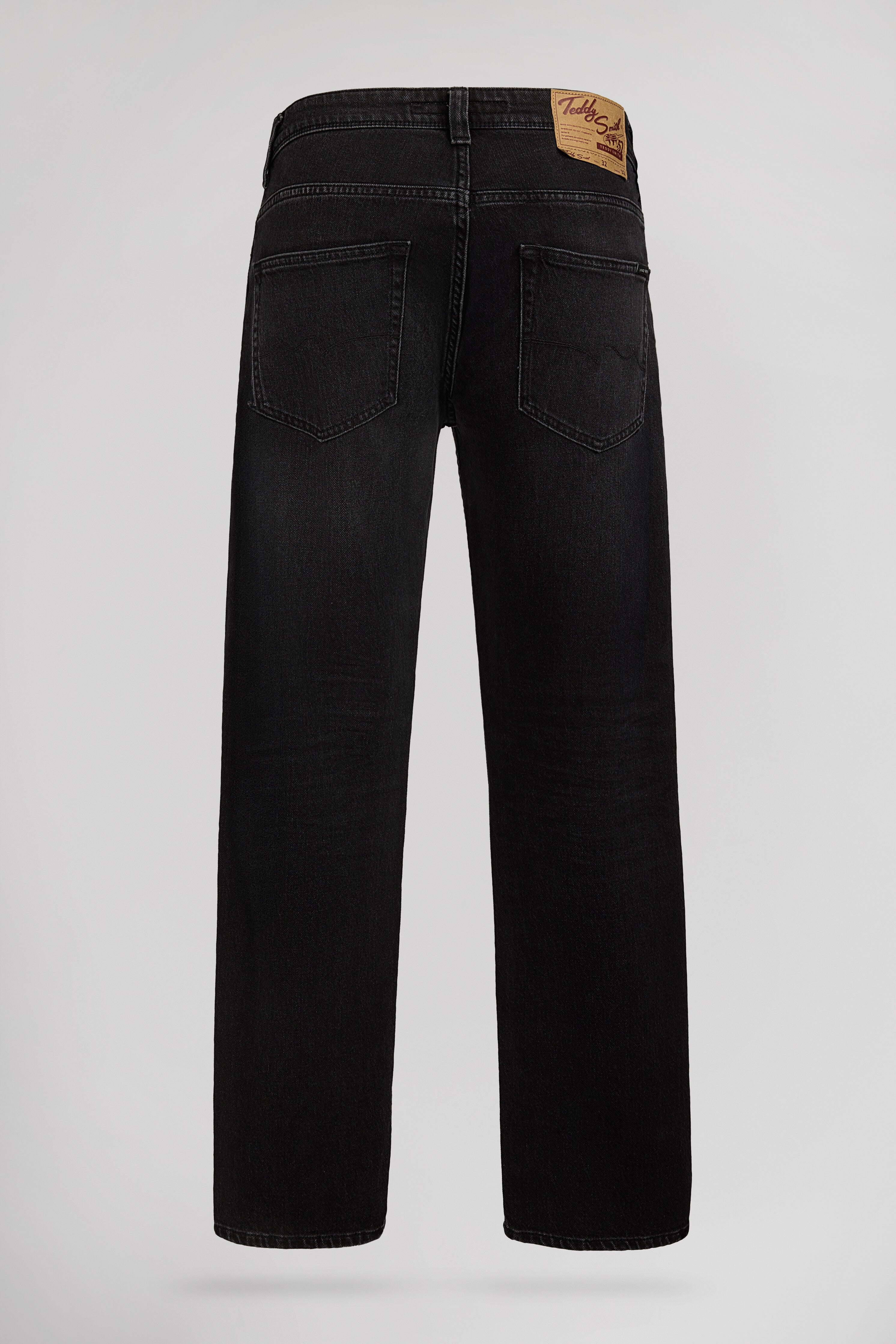 Teddy Smith Reg L32 Jean Droit Black Used Coton