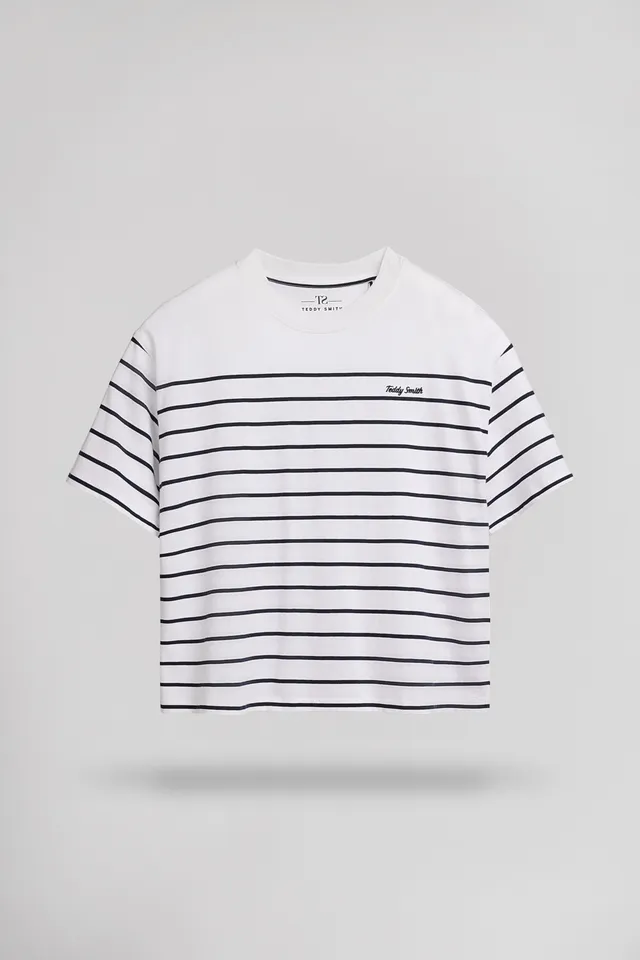 Teddy Smith T-Carla Stripes t-shirt rayé dark navy femme