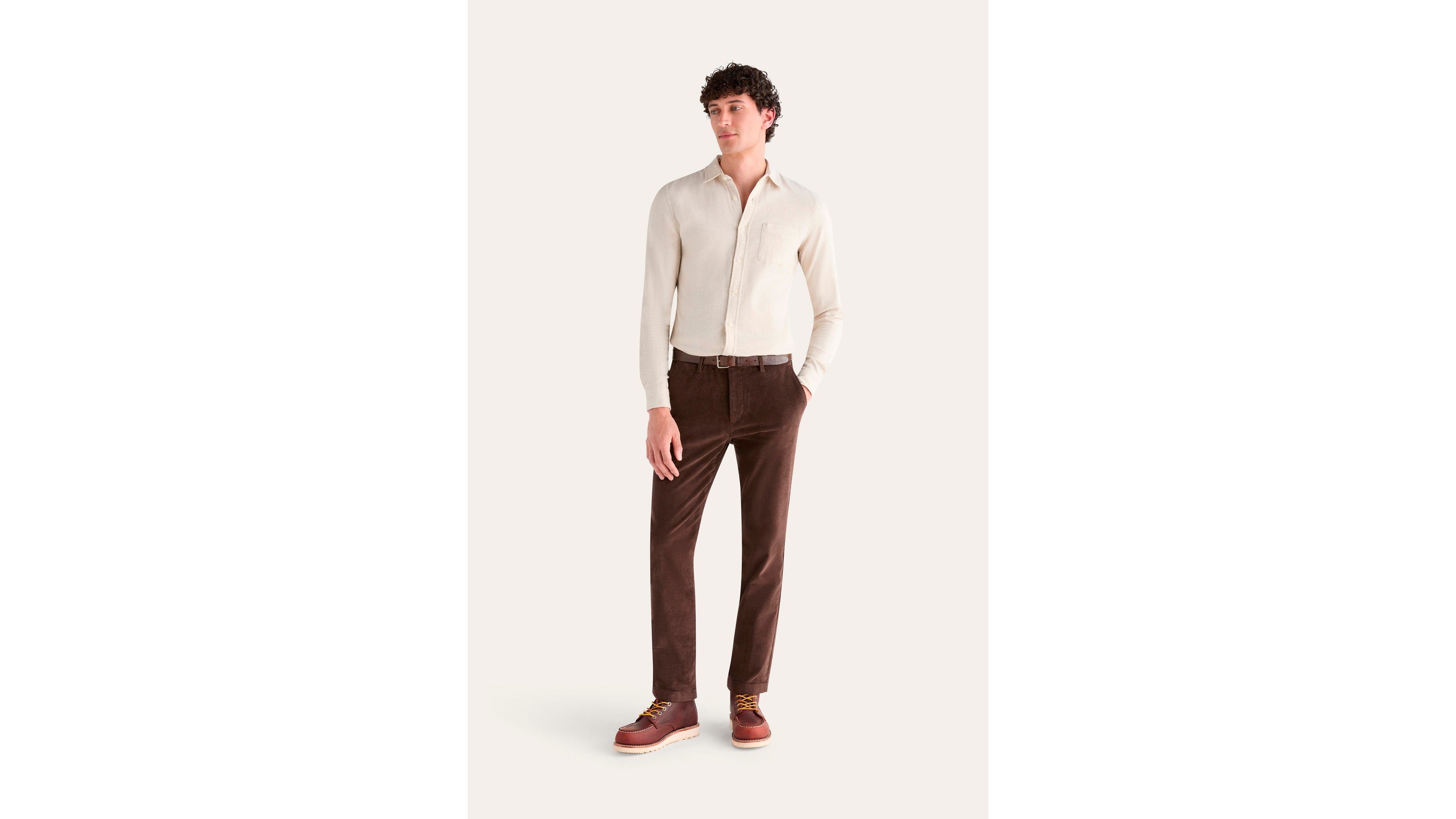 Dockers Icon chemise beige Slim boutonnée coton