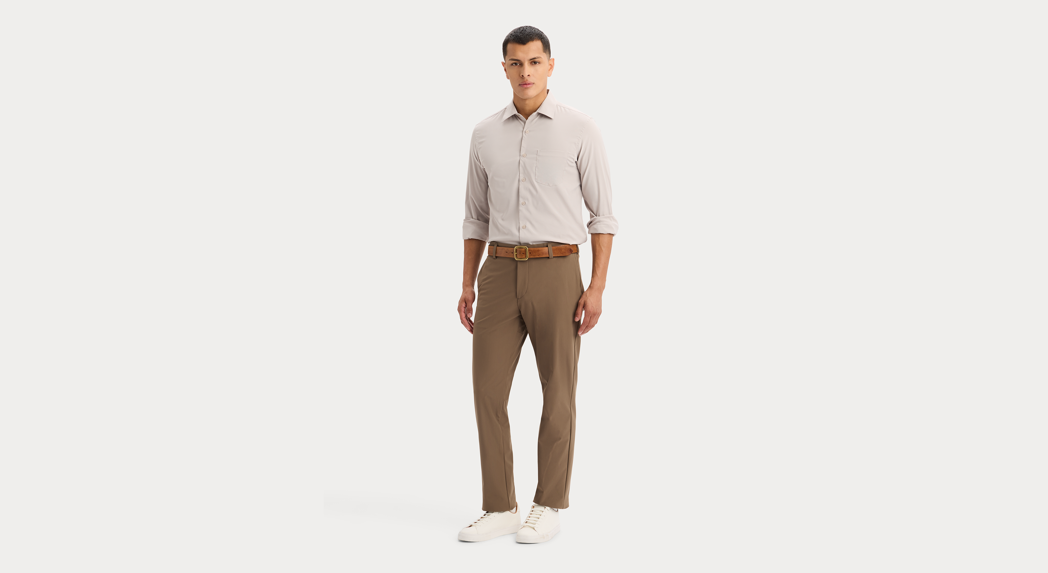 Dockers Go Shirt Chemise manches longues violet stretch