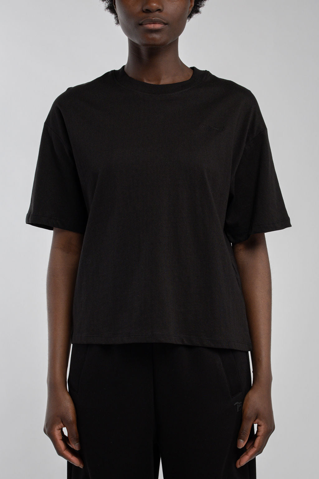 Teddy Smith T-Carla MC T-shirt court femme noir coton