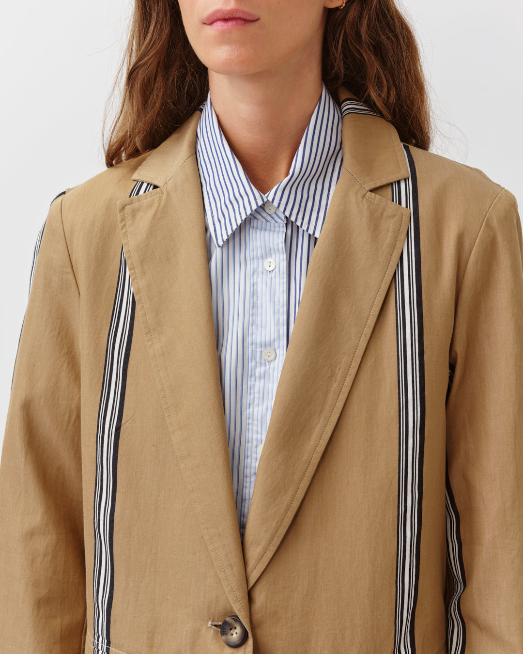 DIEGA Vouziano veste camel coupe droite