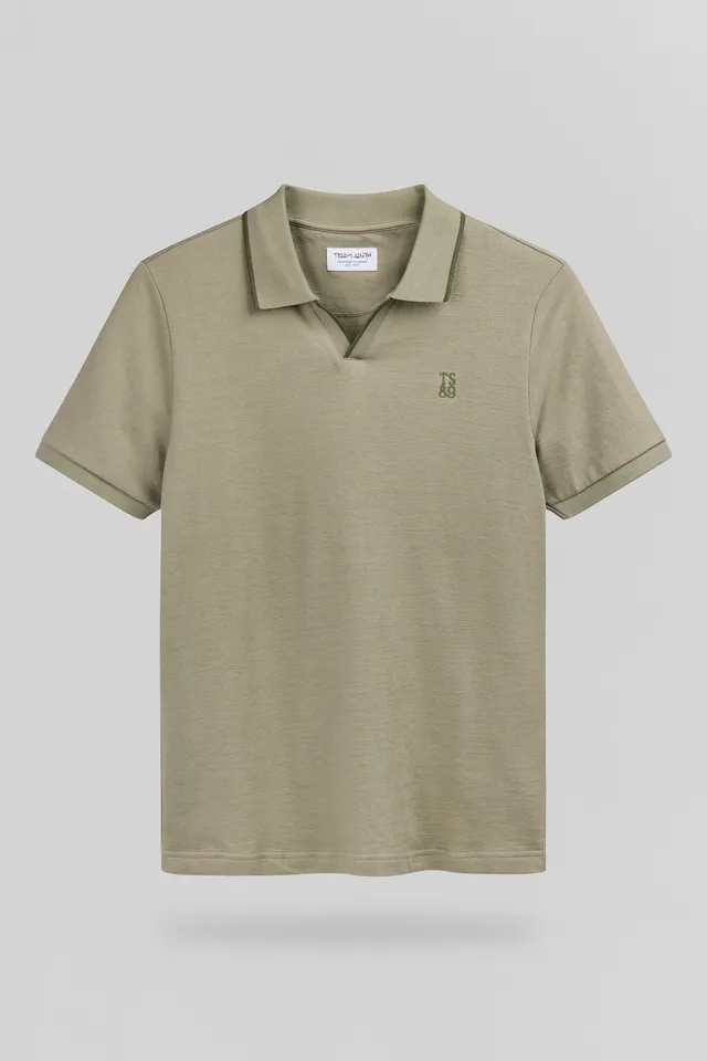 Teddy Smith P-Soner polo éponge homme bleach kaki coton