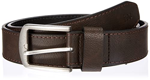 Lee Ceinture Homme 100% Cuir Marron Foncé