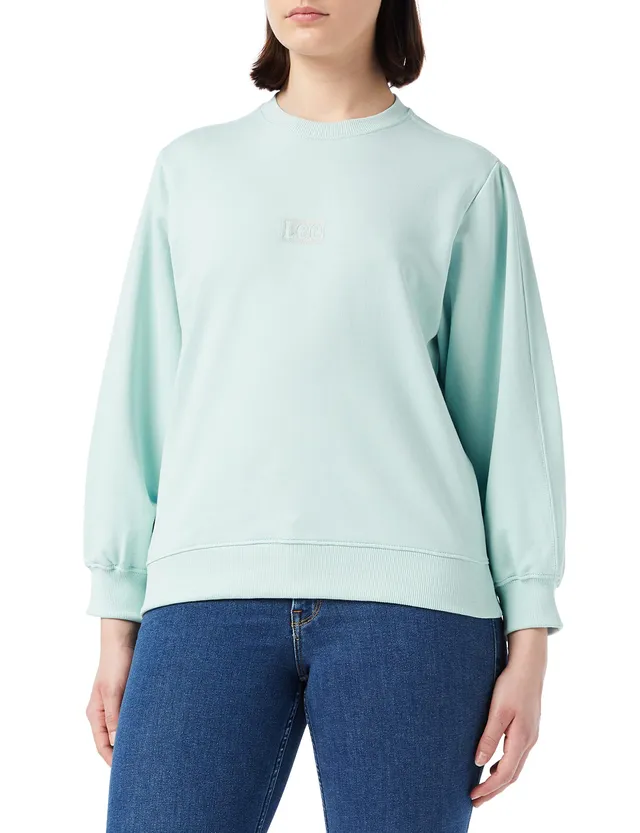 Lee Shrunken sweat femme Sea Green molleton