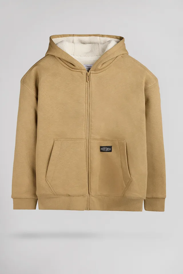 Teddy Smith G-Ony Hoody Jr gilet sherpa worker beige