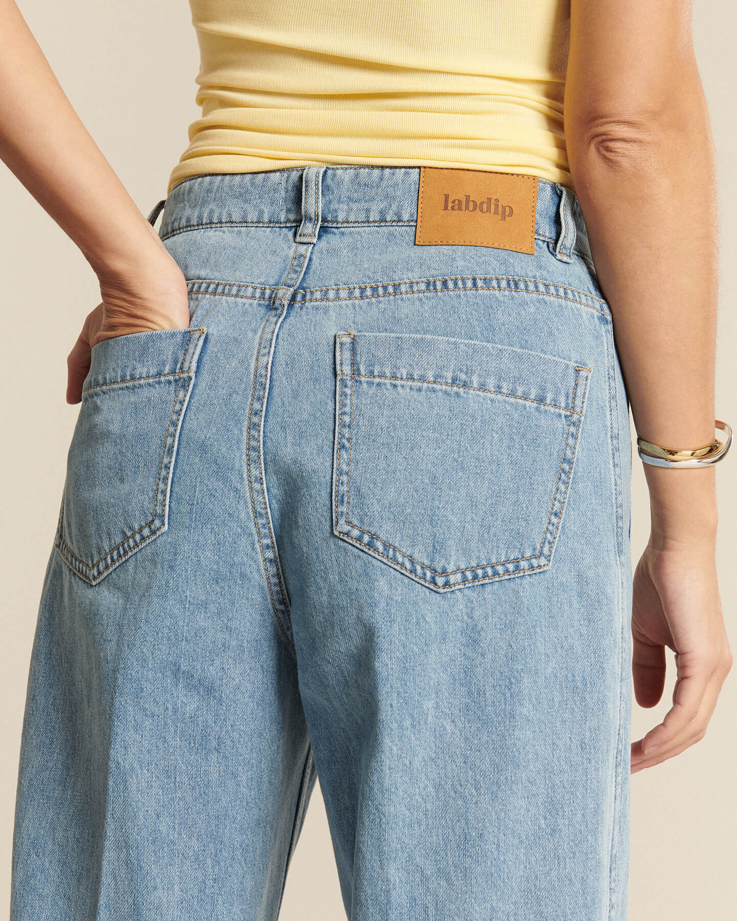 Labdip Samuel IN 22 jean taille haute past blue