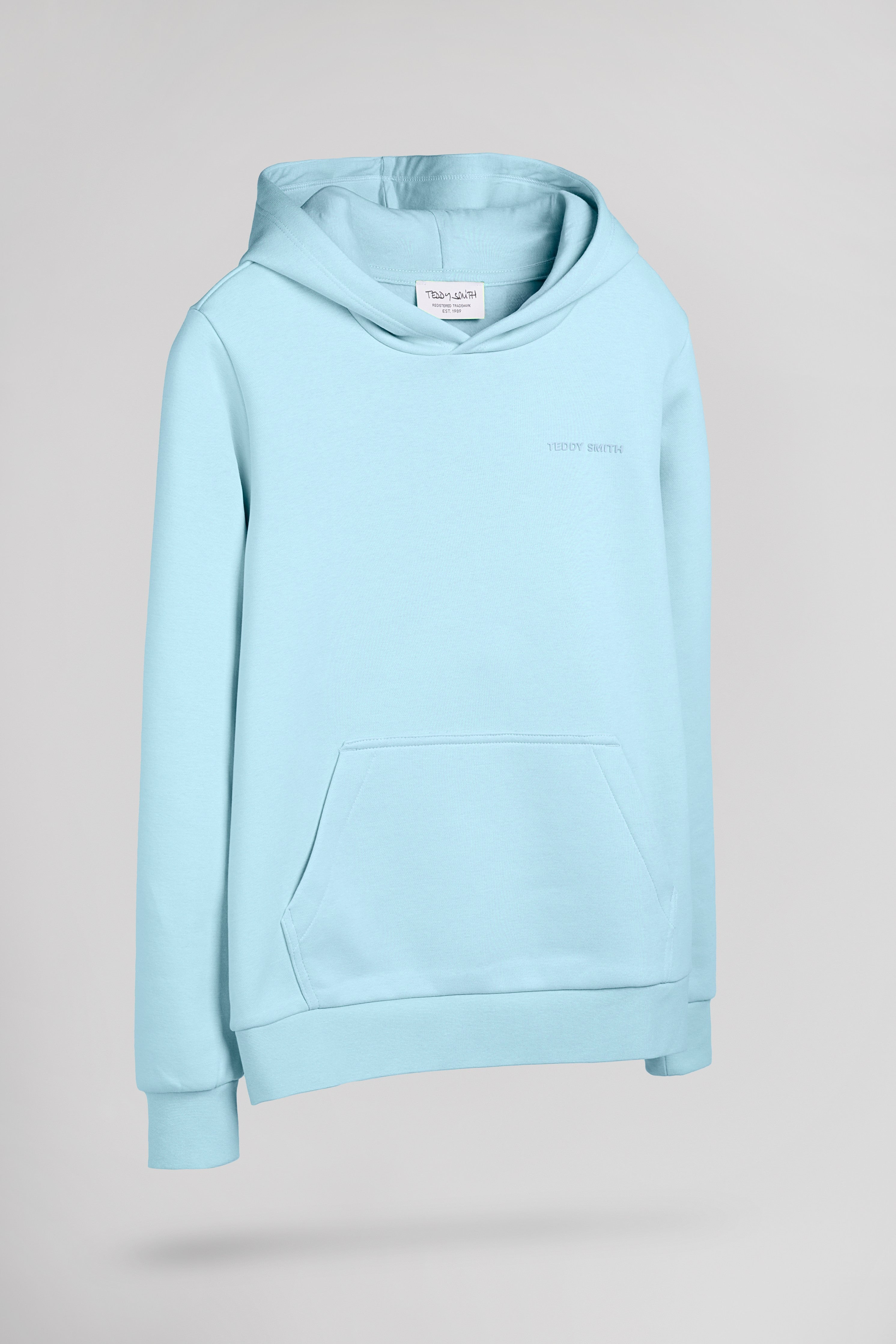 Teddy Smith S-Nark Hoody JR sweat capuche bleu lagon