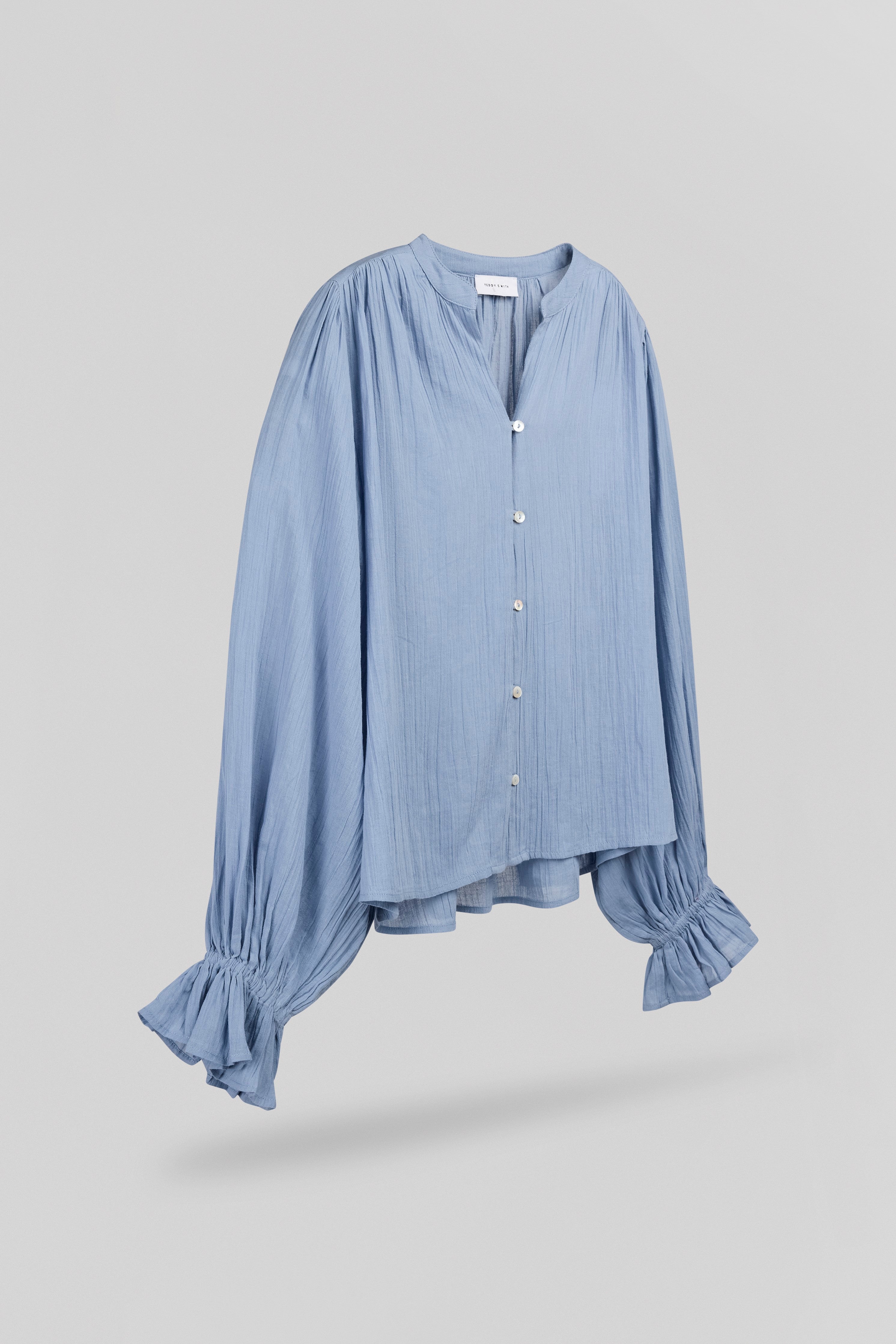 TEDDY SMITH C-SWAN chemise femme bleue fluide coton