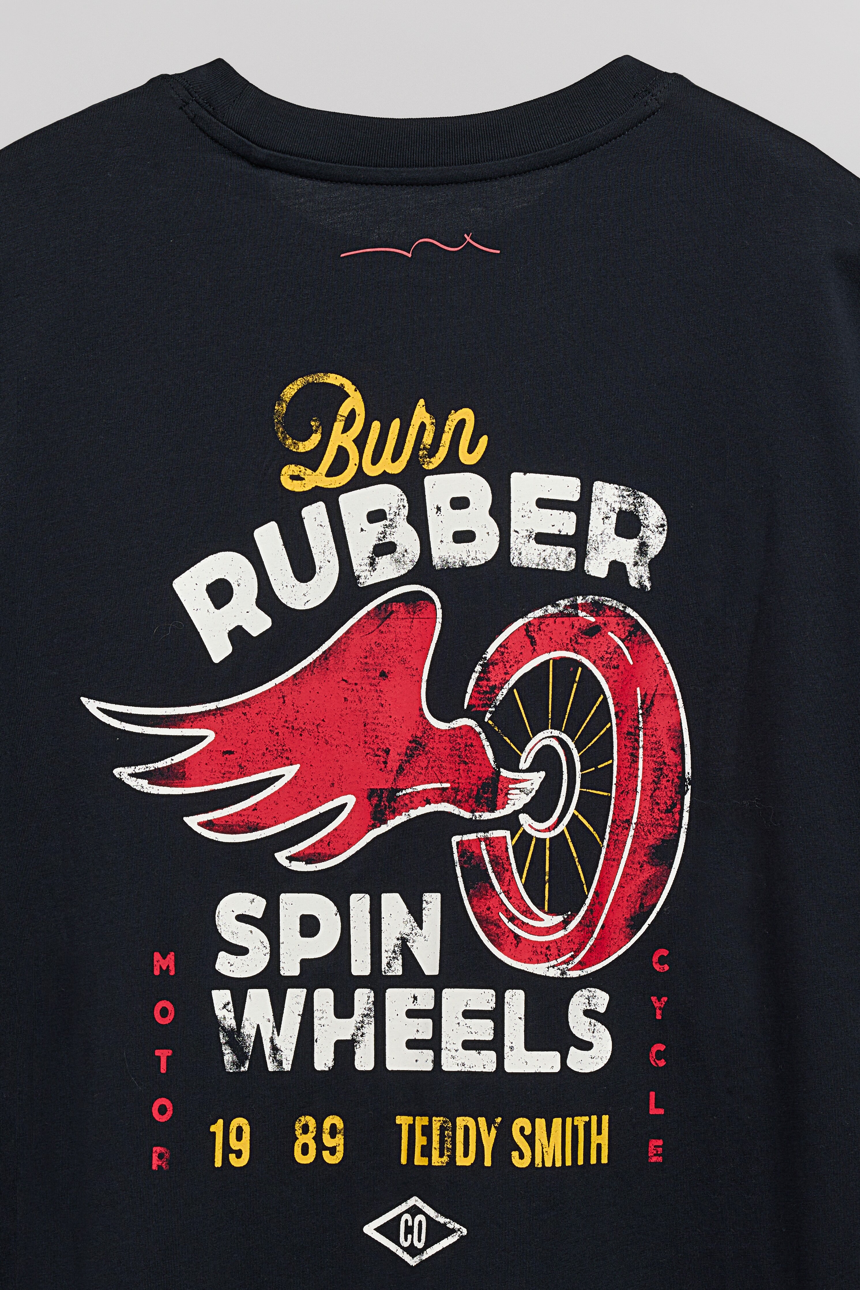Teddy Smith T-Rubber MC t-shirt dark navy ample vintage