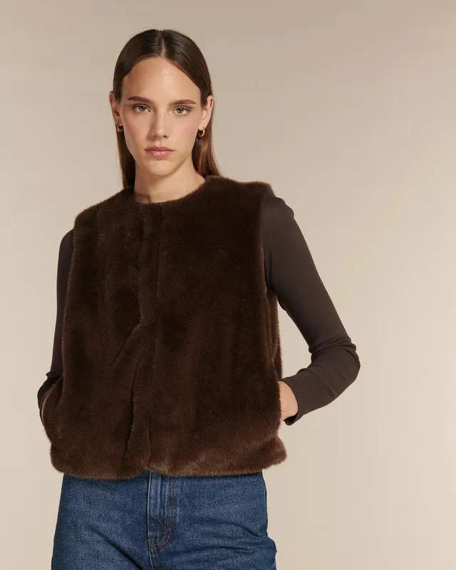 Labdip Baci gilet fausse fourrure mink paddington