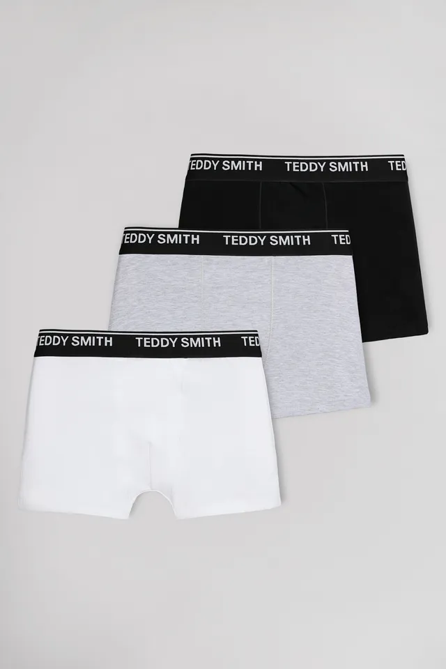 Teddy Smith lot de 3 boxers gris coton élasthanne homme