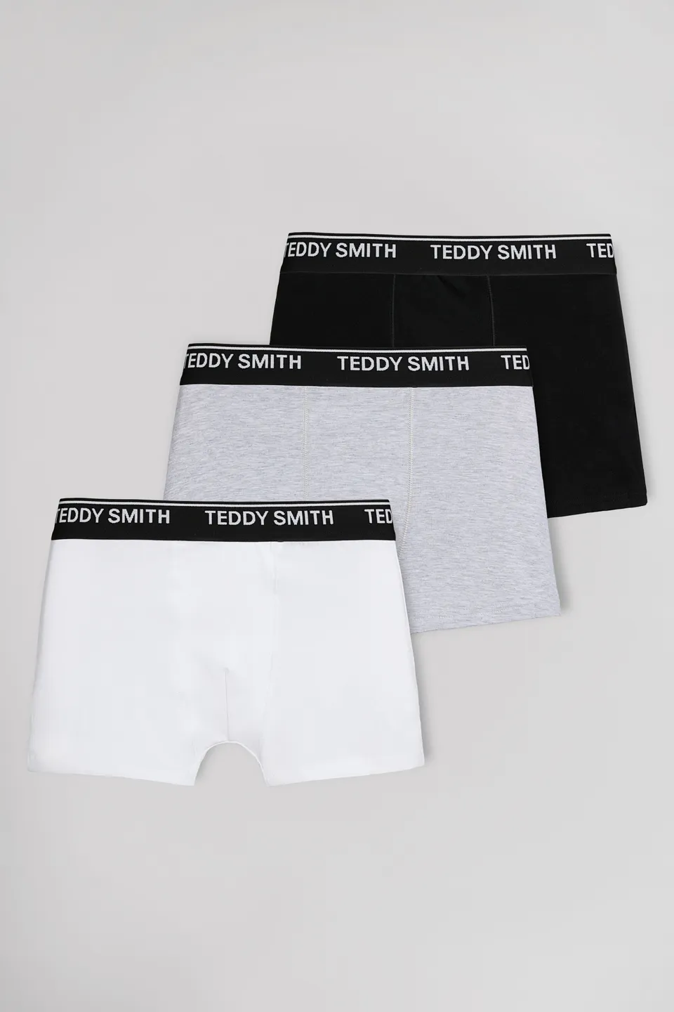 Teddy Smith lot de 3 boxers gris coton élasthanne homme