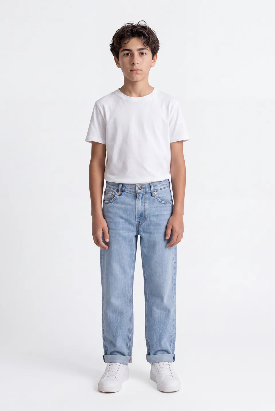 Teddy Smith Dad Pant JR Fripp/Indigo Clair jean garçon coton
