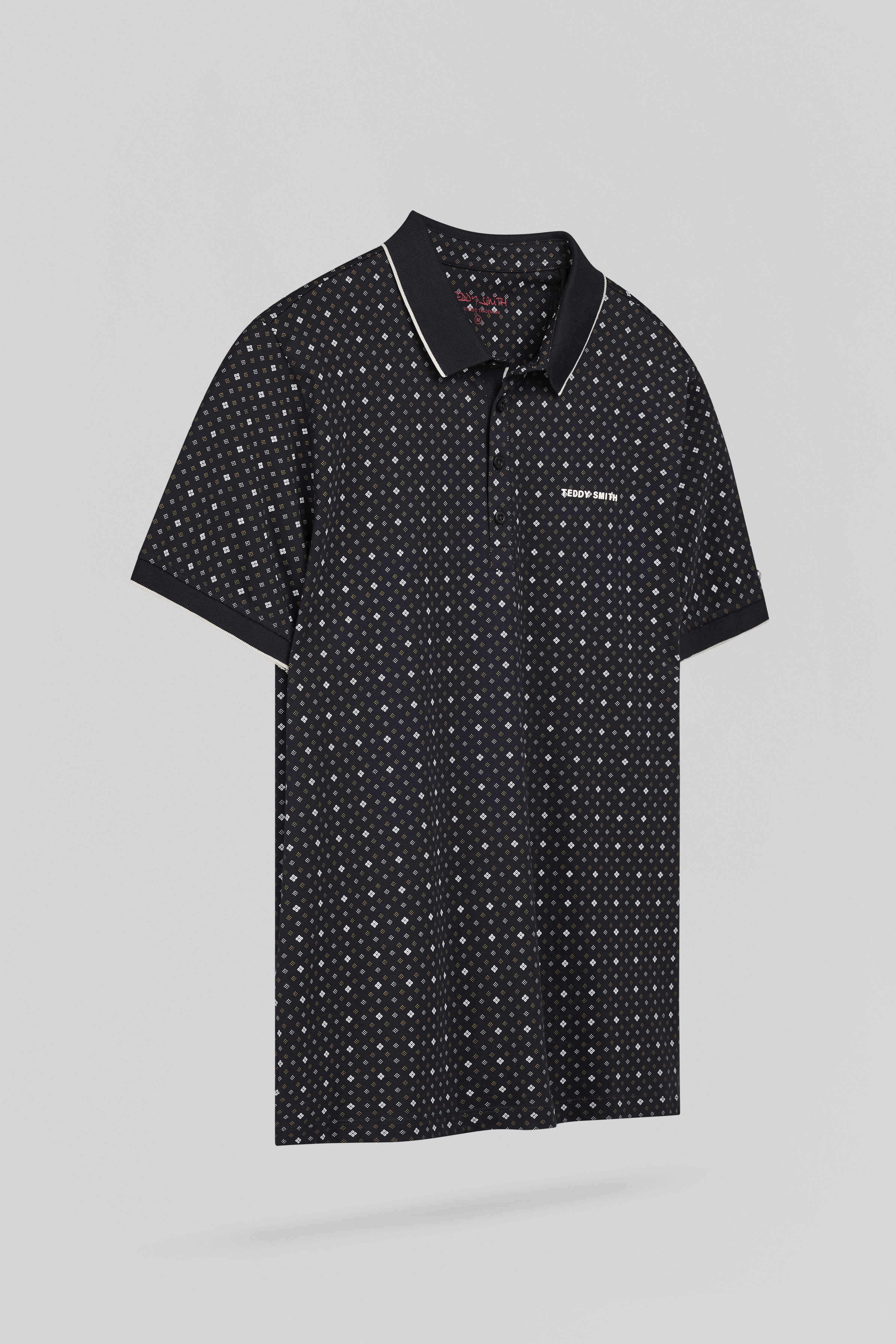 TEDDY SMITH PASY 2 polo homme dark navy micro-motif coton