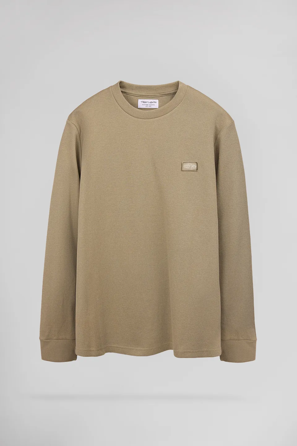 Teddy Smith T-Waffle ML t-shirt beige manches longues