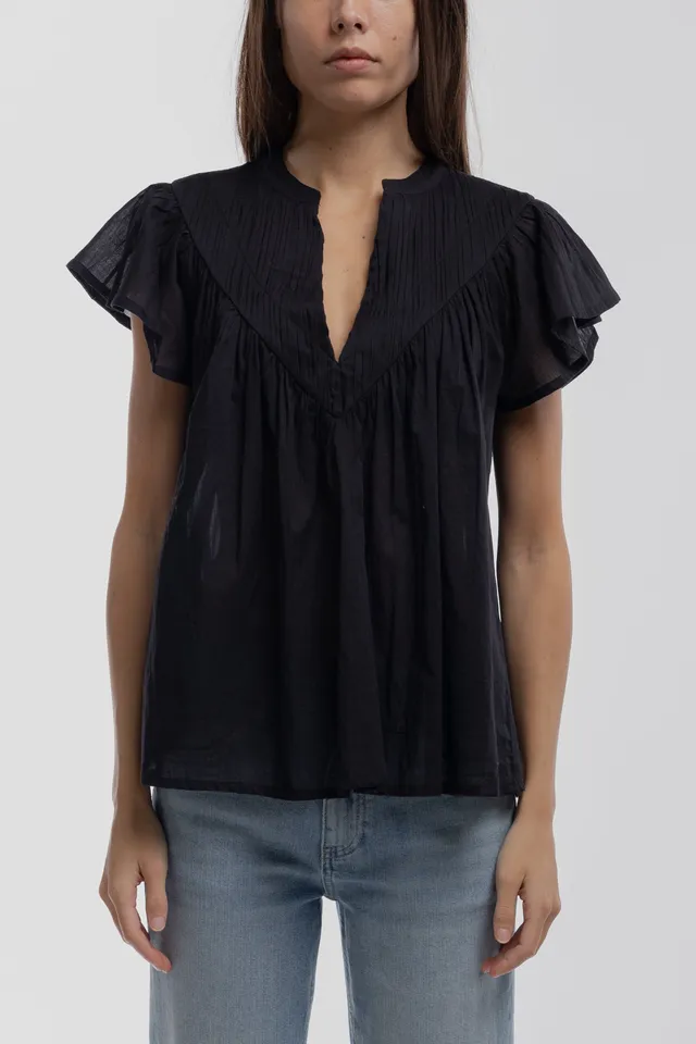 Teddy Smith T-Amanda top femme noir ample fluide