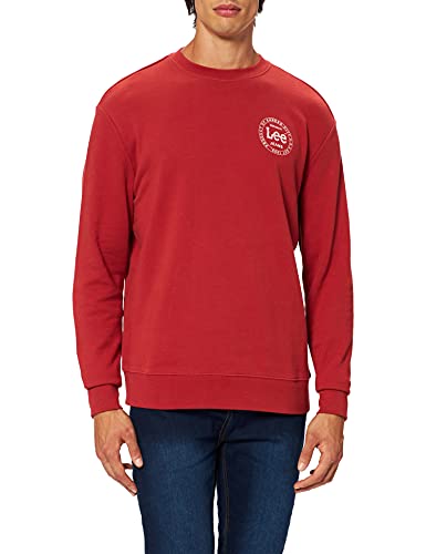 Lee Circle sweat rouge ocre molleton coton