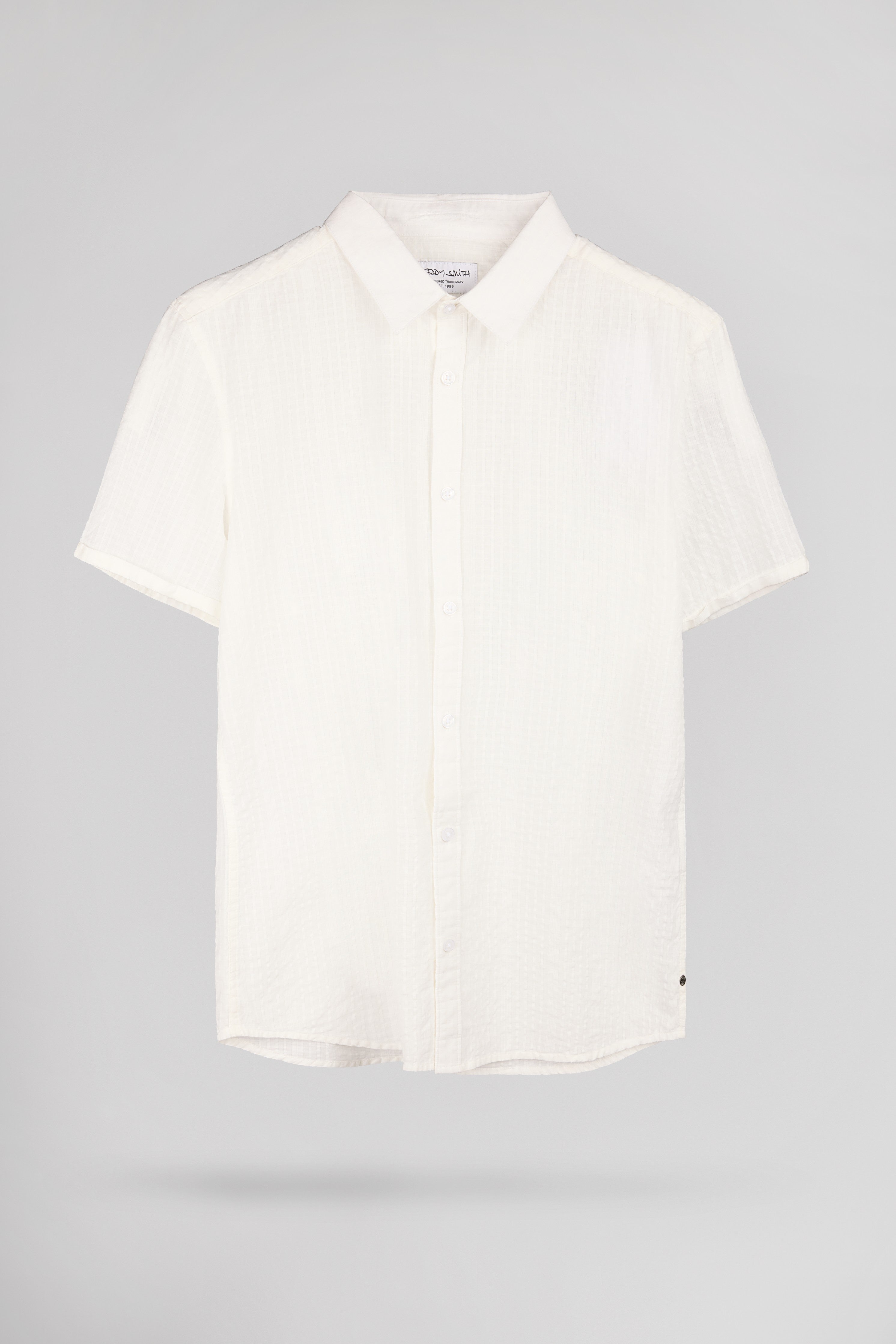 Teddy Smith Cut 2 MC chemise slim blanche fil à fil