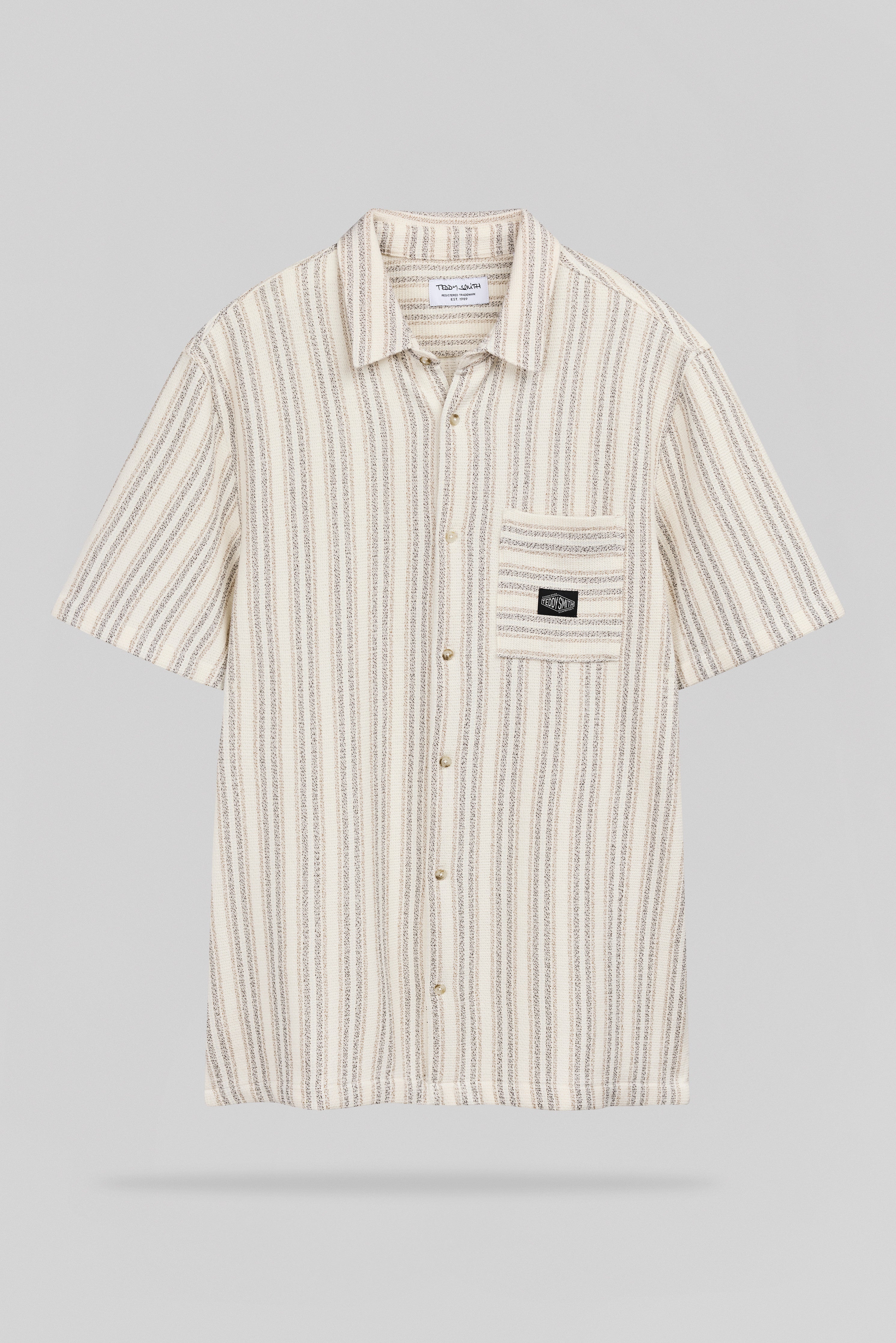 Teddy Smith C-Akuma MC chemise homme Middle White rayée