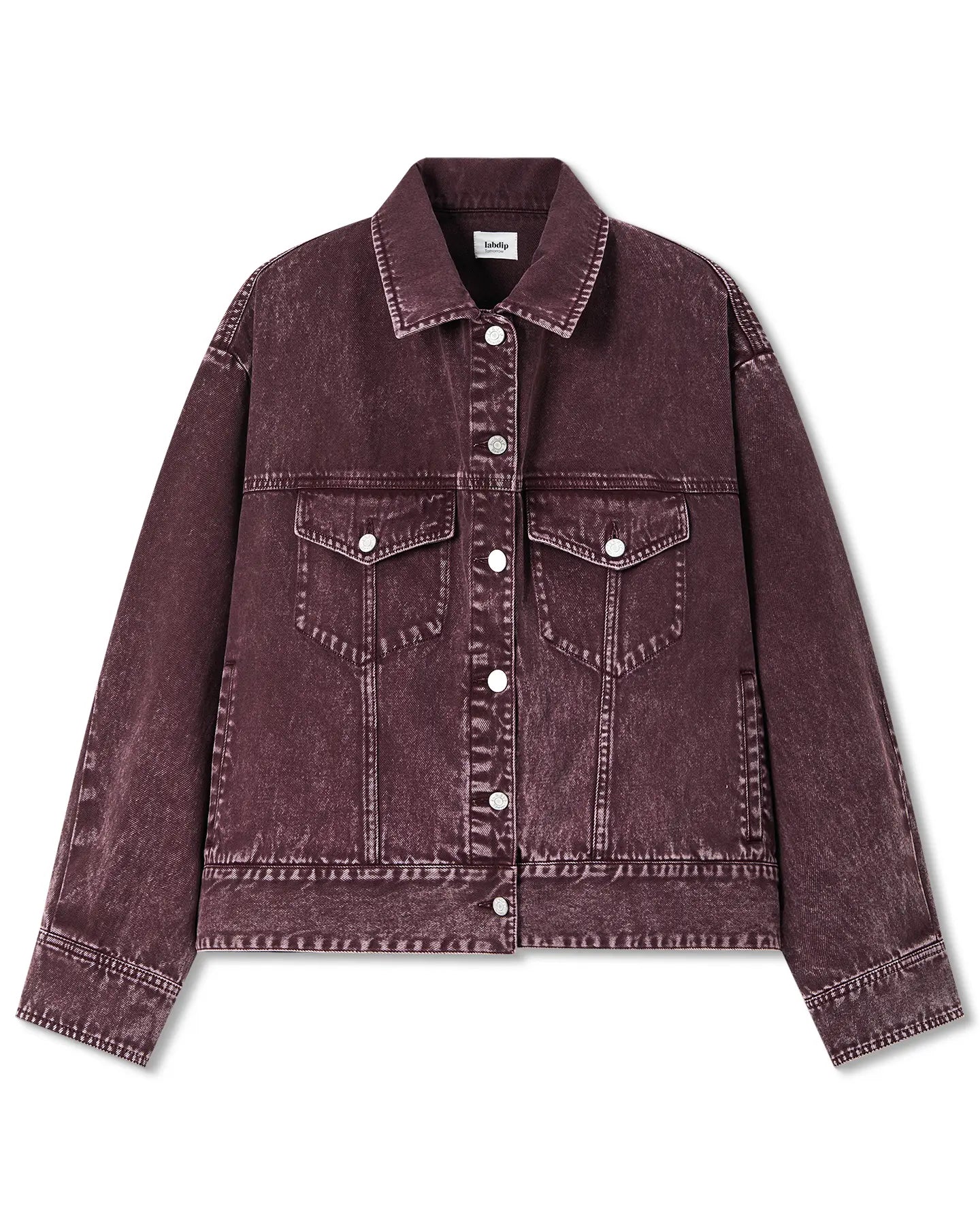 Labdip Baya Dye Vintage Berry veste oversize denim