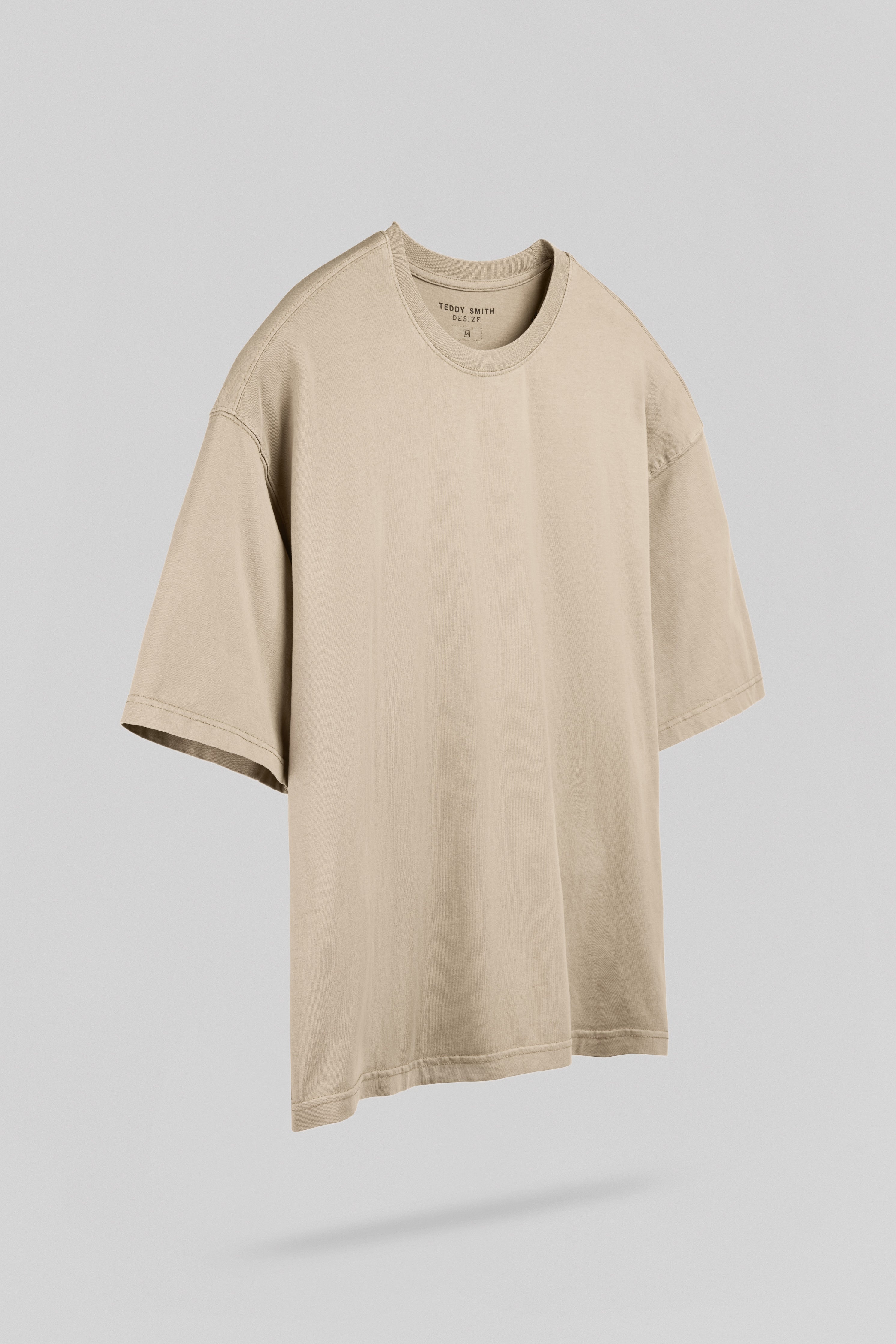 Teddy Smith T-Essential T-Shirt Beige Lin Oversize Coton