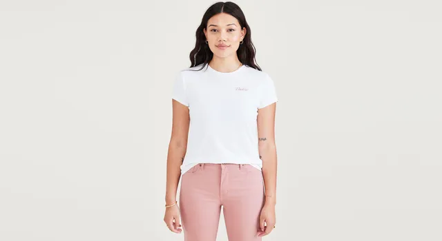 Dockers t-shirt femme graphic slim blanc recyclé