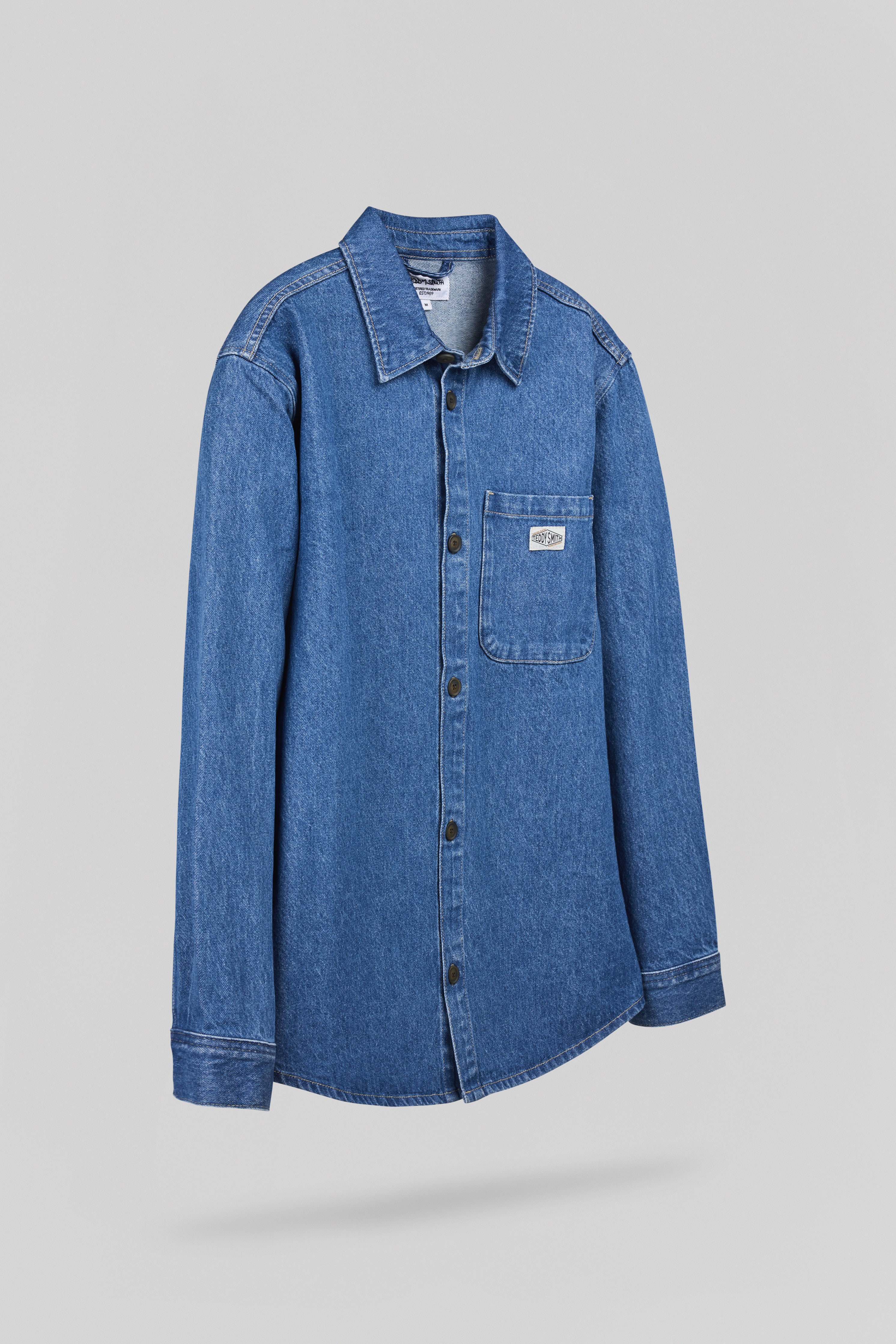 Teddy Smith C-Grant chemise denim homme vintage indigo coton