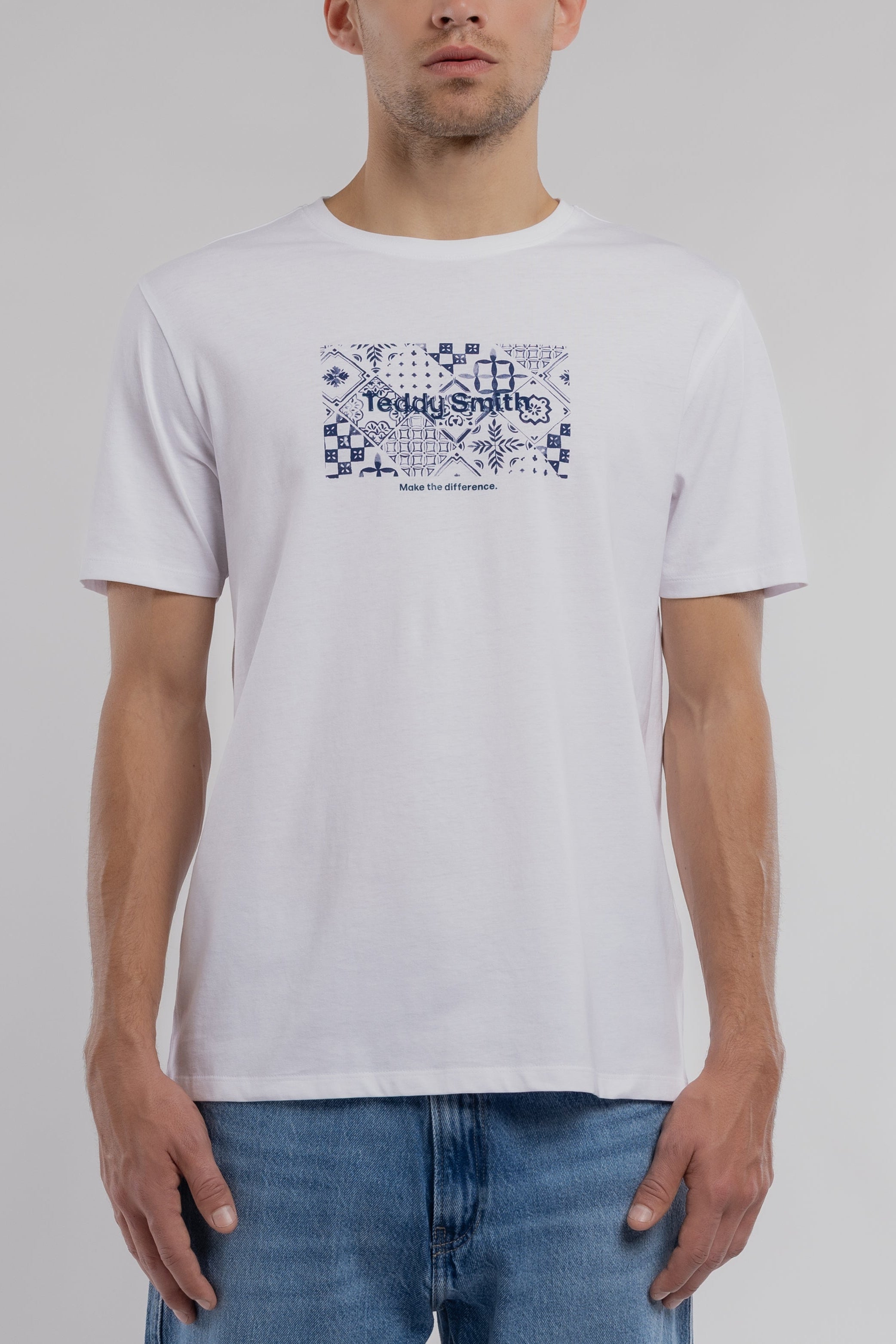 Teddy Smith T-Ares MC t-shirt homme blanc imprimé