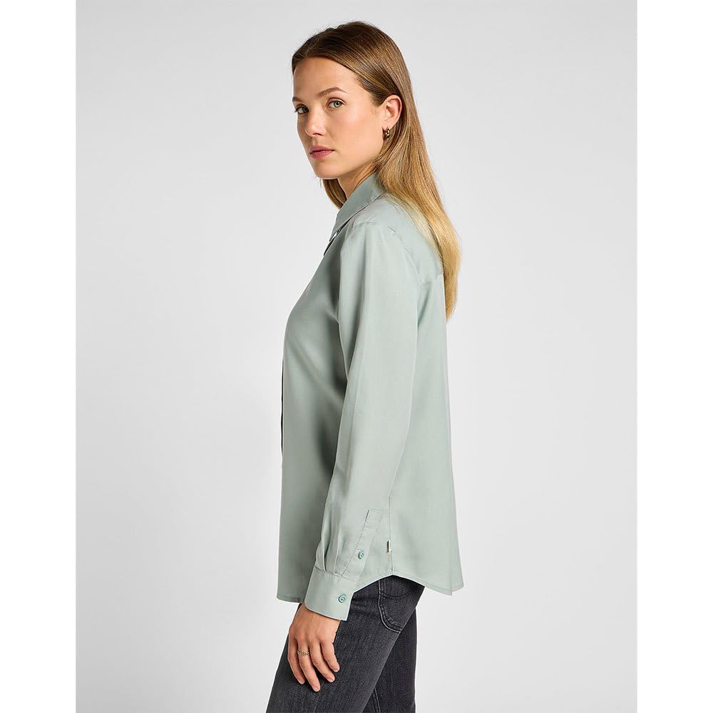 Lee Pocketless Shirt t-shirt femme vert Pond coton