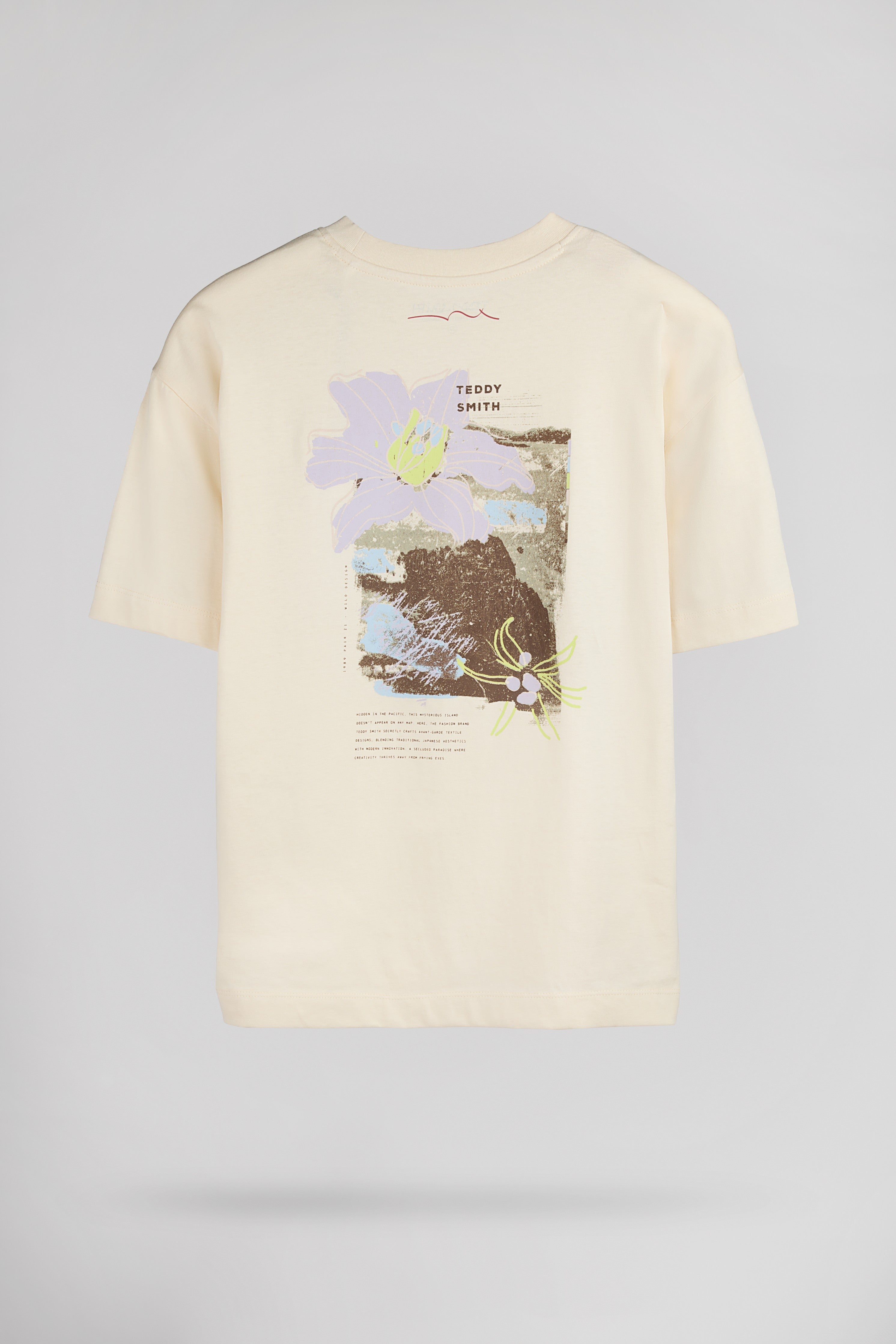 Teddy Smith T-Raymond t-shirt enfant cream coton