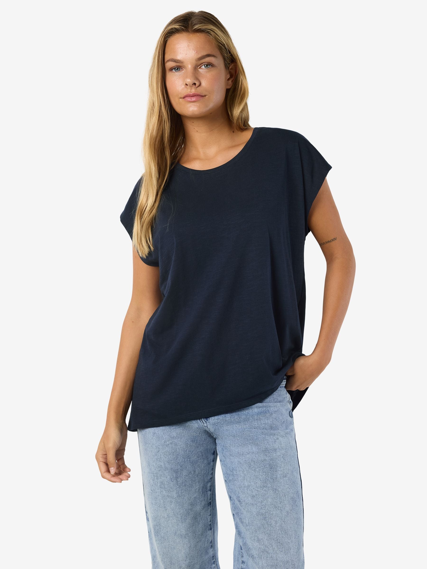 Noisy May t-shirt oversize coton bio col rond