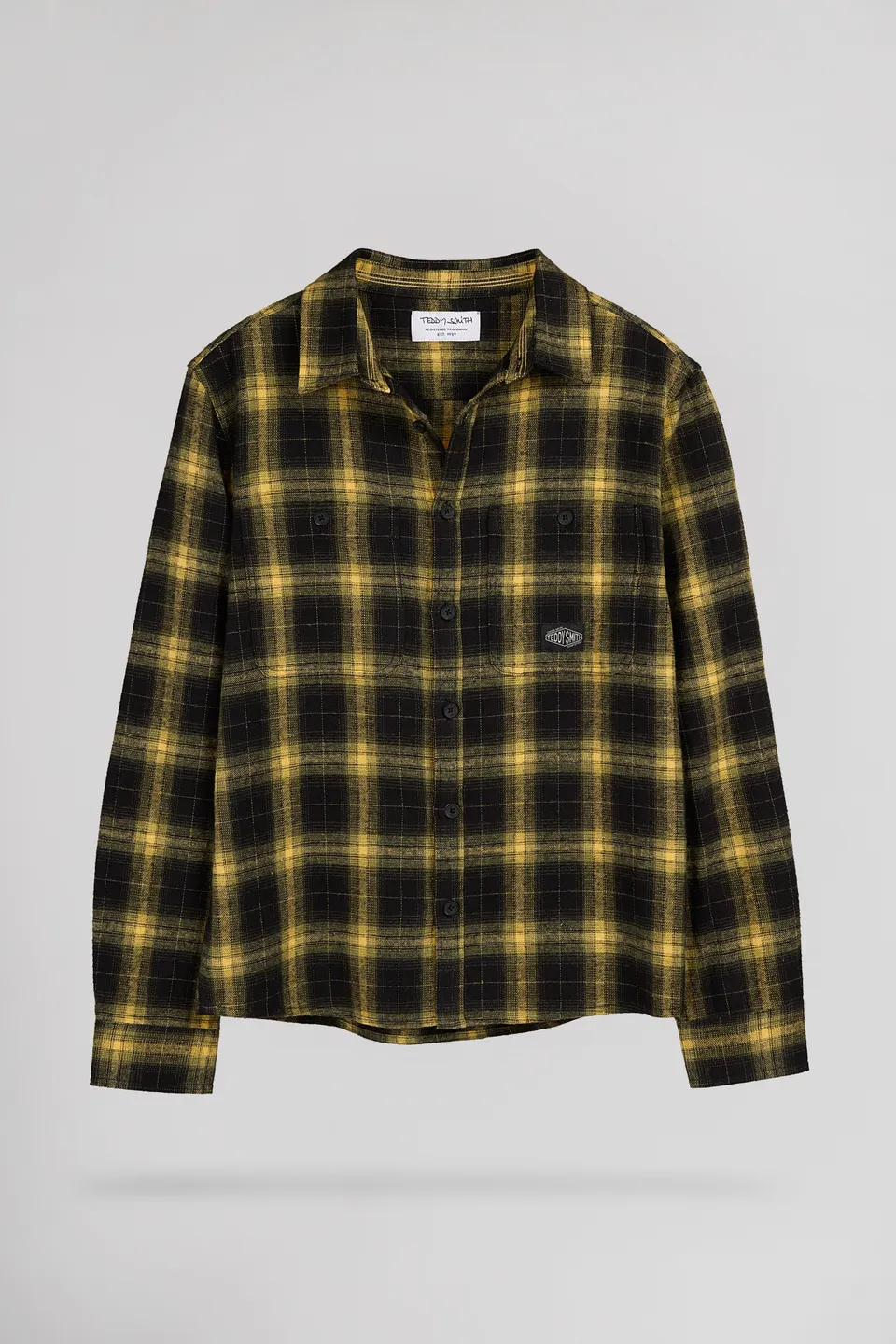 Teddy Smith C-Antho ML Jr chemise flanelle olive garçon