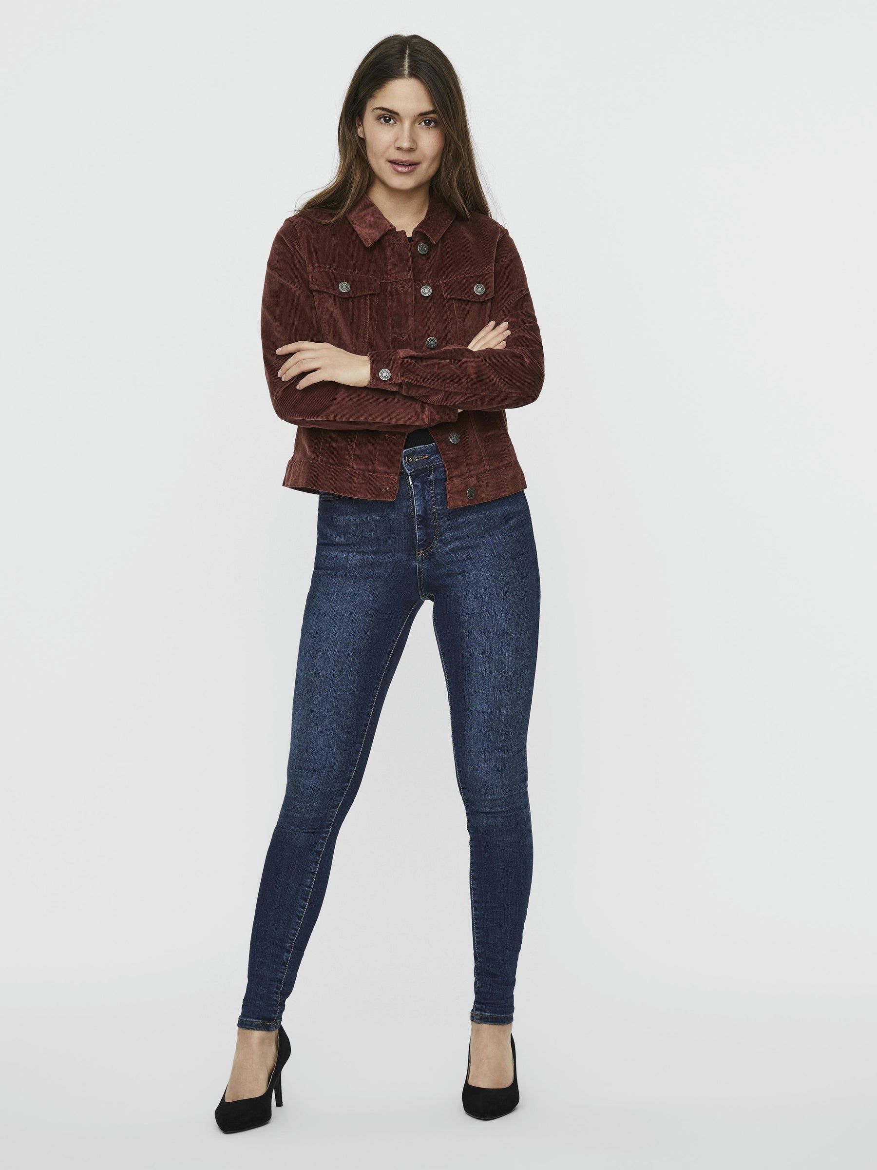 Noisy May veste velours côtelé slim coton stretch