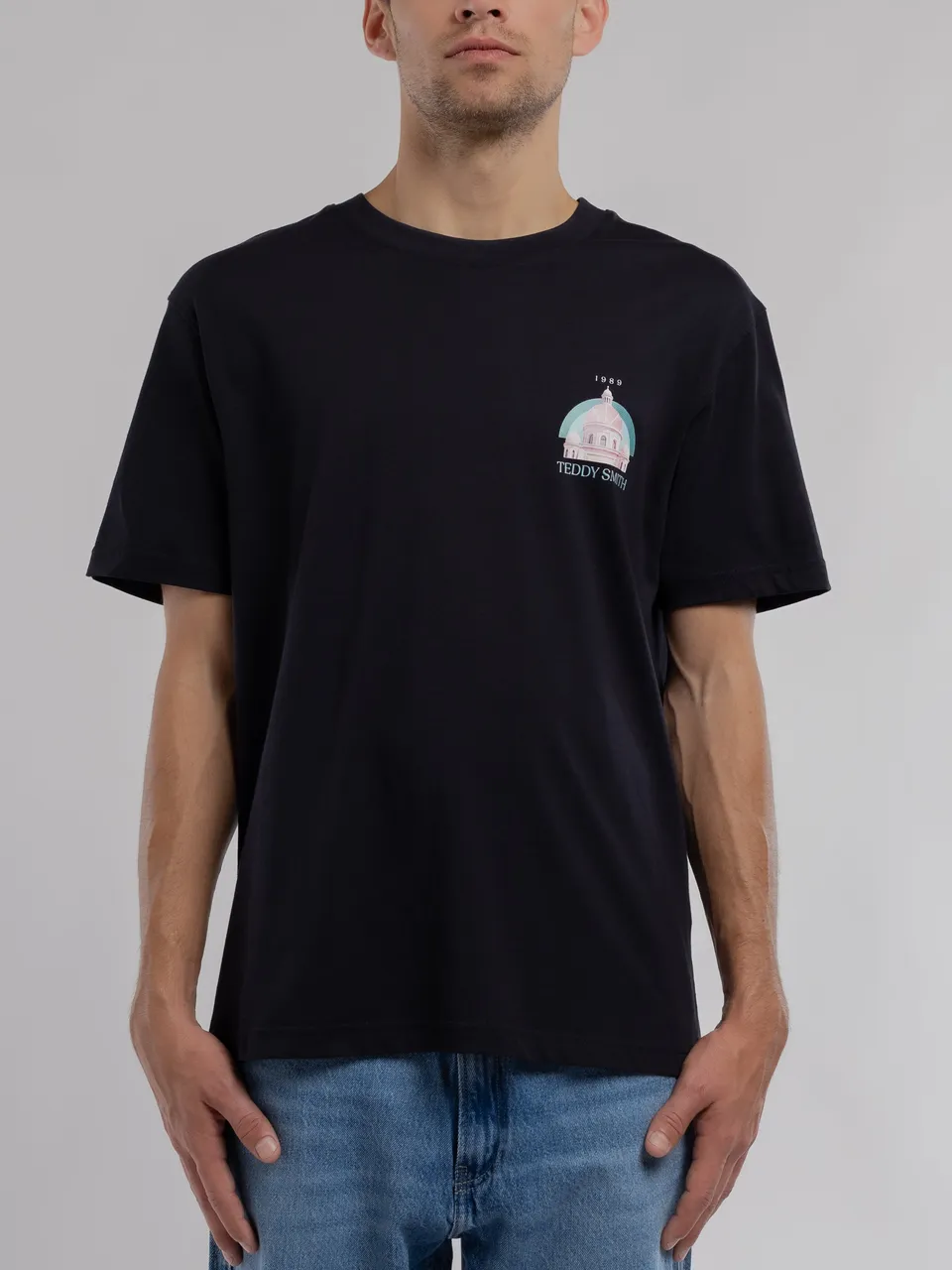 Teddy Smith T-Andrew MC t-shirt ample Dark Navy col rond