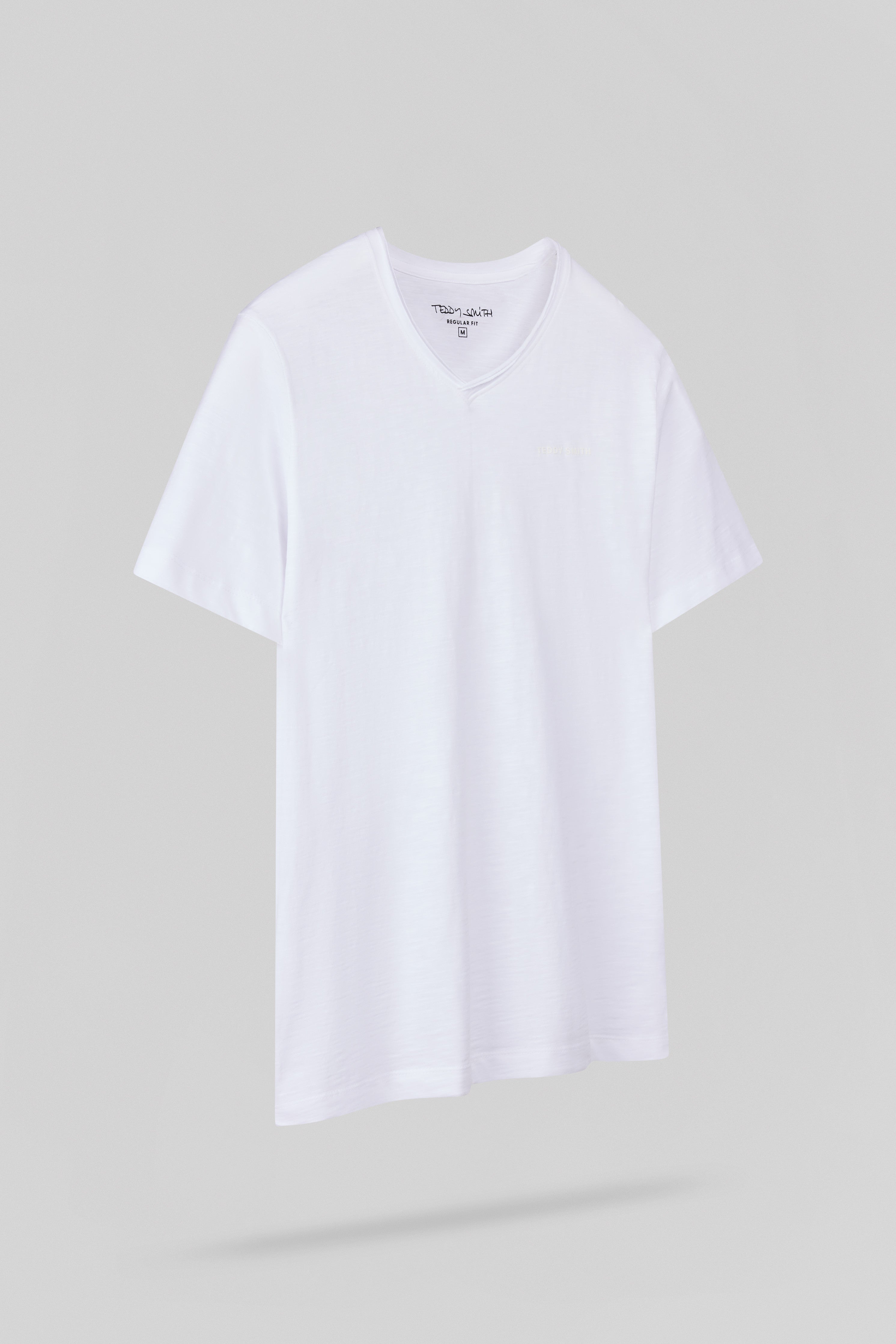 TEDDY SMITH T-GILDAS MC t-shirt homme blanc col V
