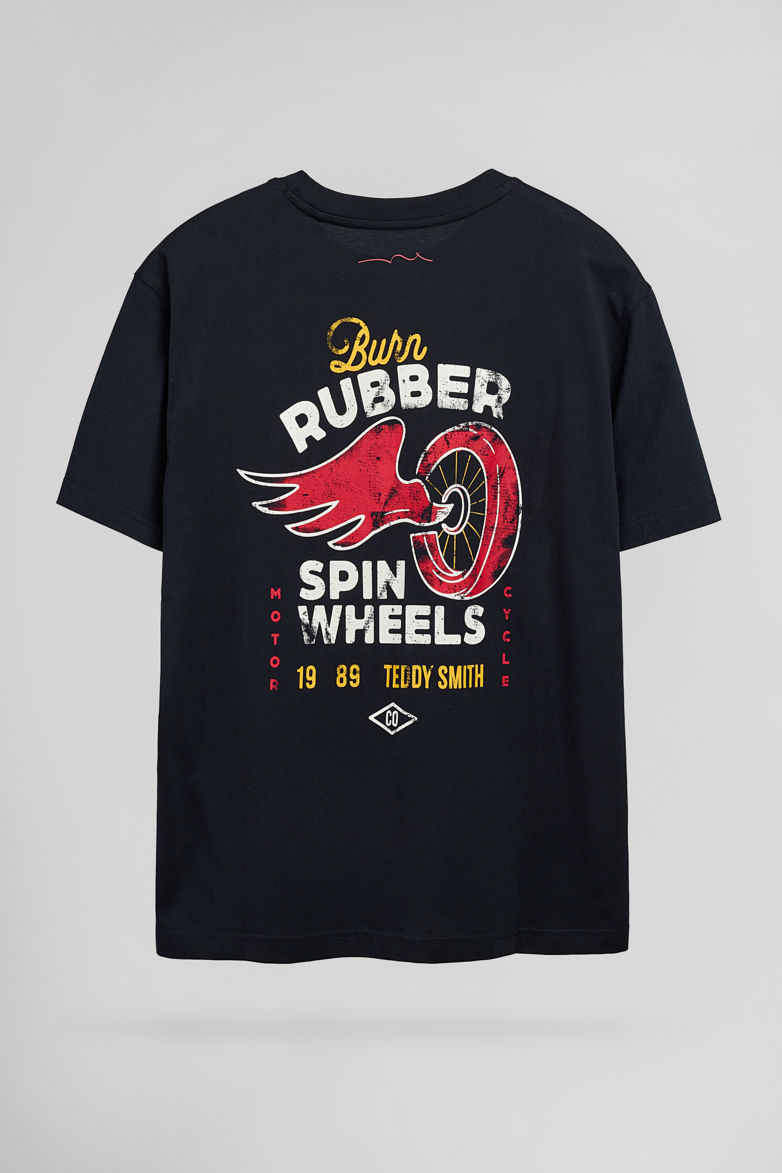Teddy Smith T-Rubber MC t-shirt dark navy ample vintage