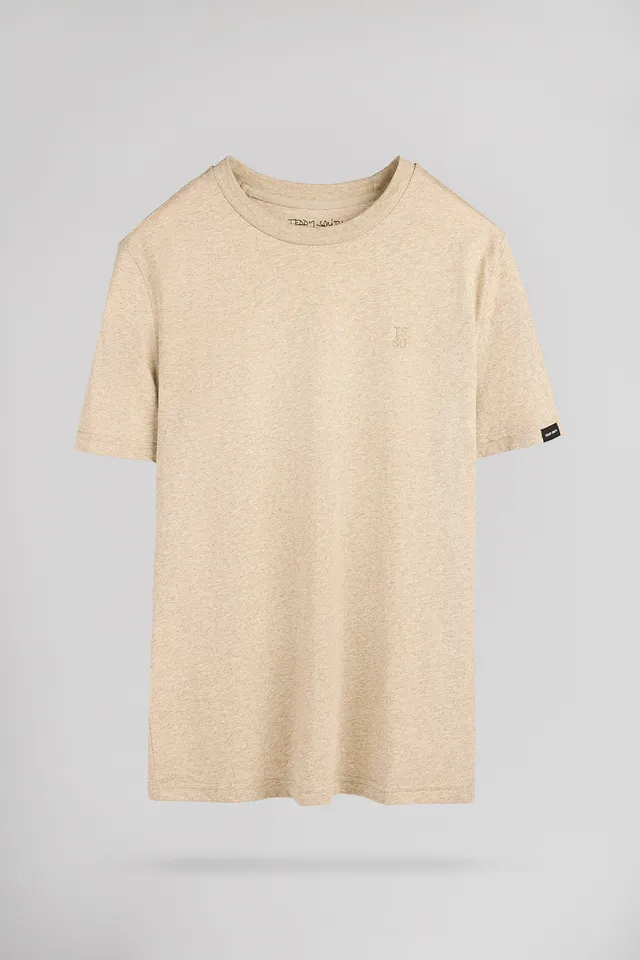 Teddy Smith T-Narvik MC t-shirt homme beige chiné