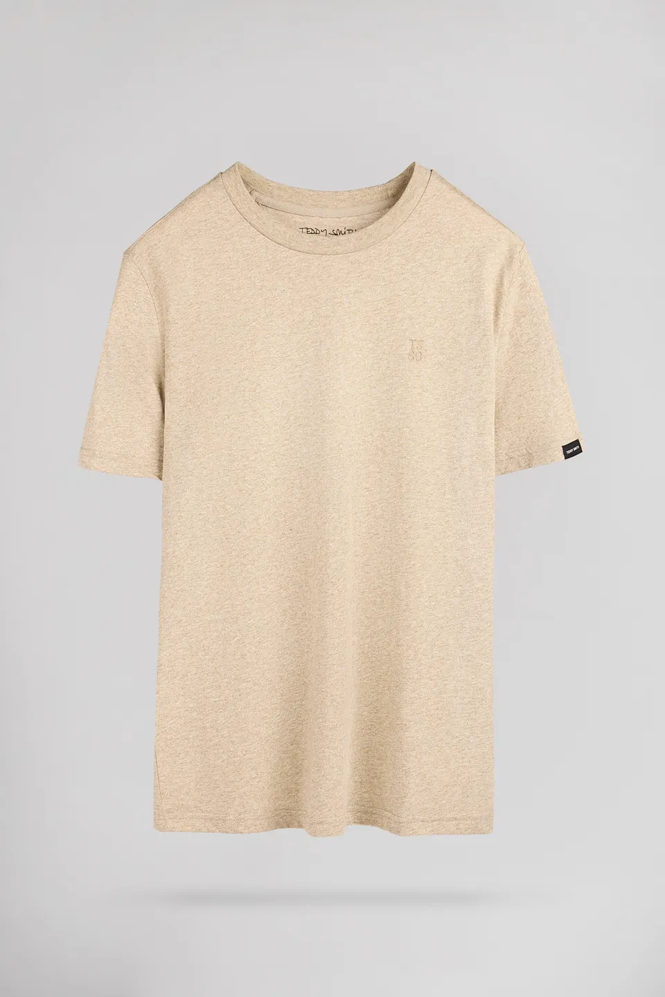 Teddy Smith T-Narvik MC t-shirt homme beige chiné