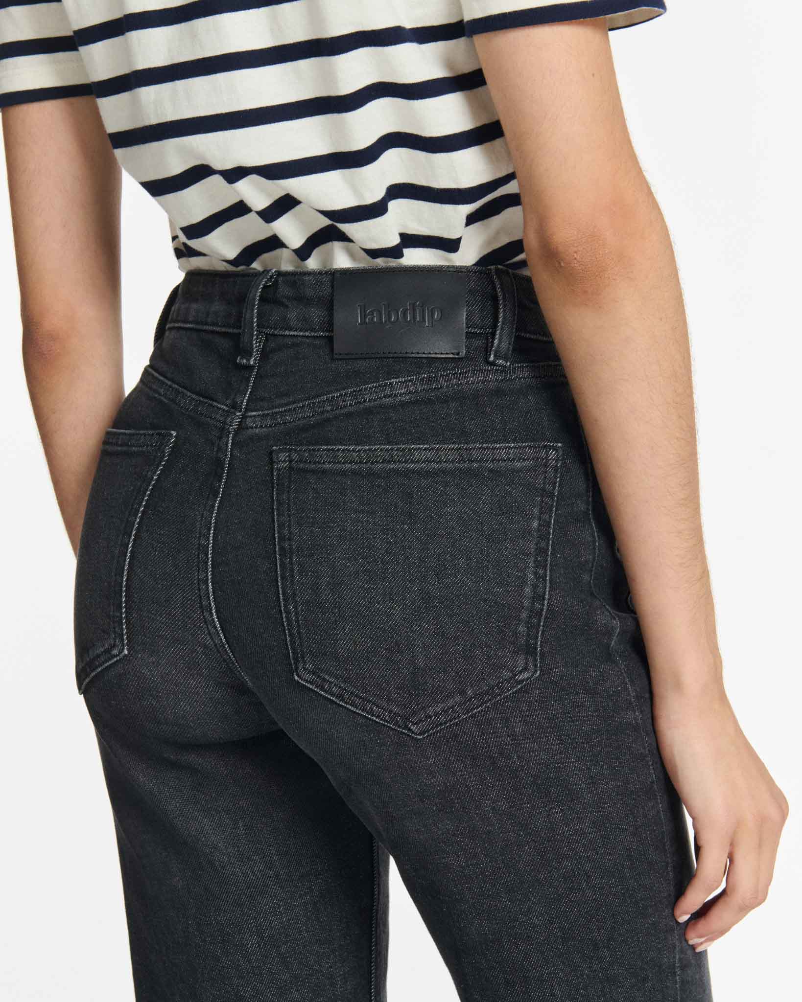 Labdip Nina BL 70 jean flare gris taille haute