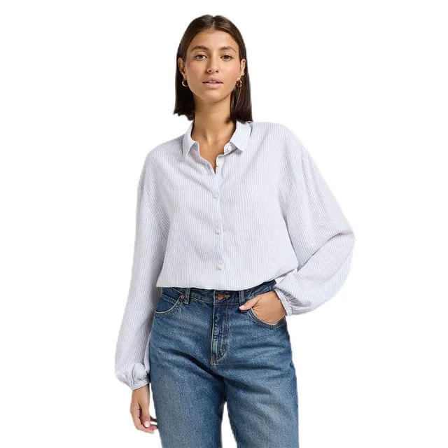 Lee Blouse with Tie Front chemise femme Pinstripe XL