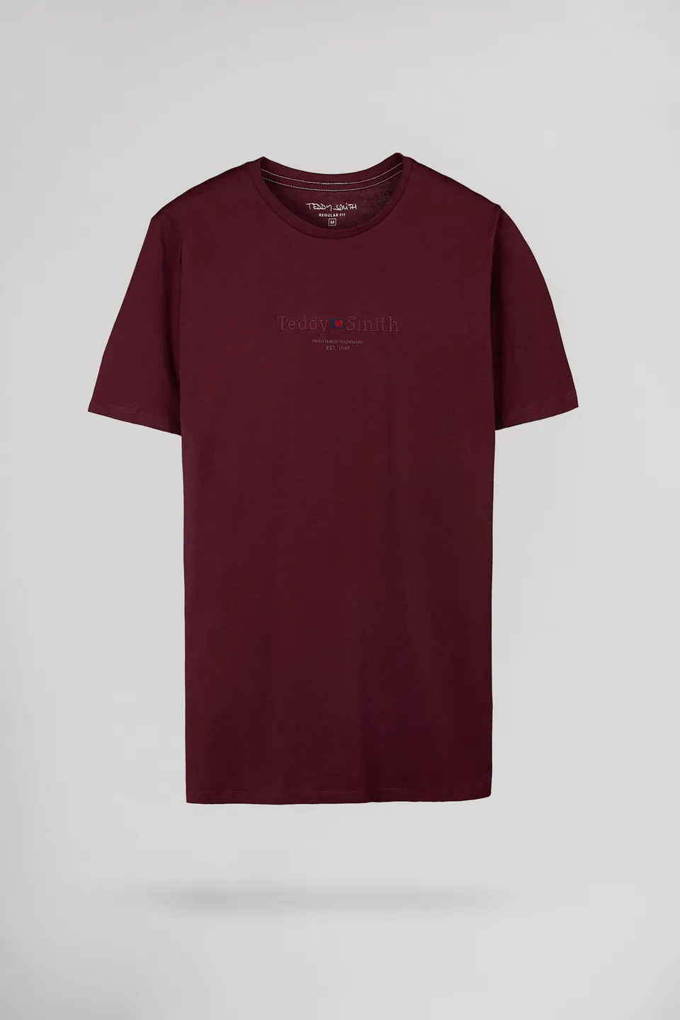 Teddy Smith T-Jim MC t-shirt col rond dark wine homme
