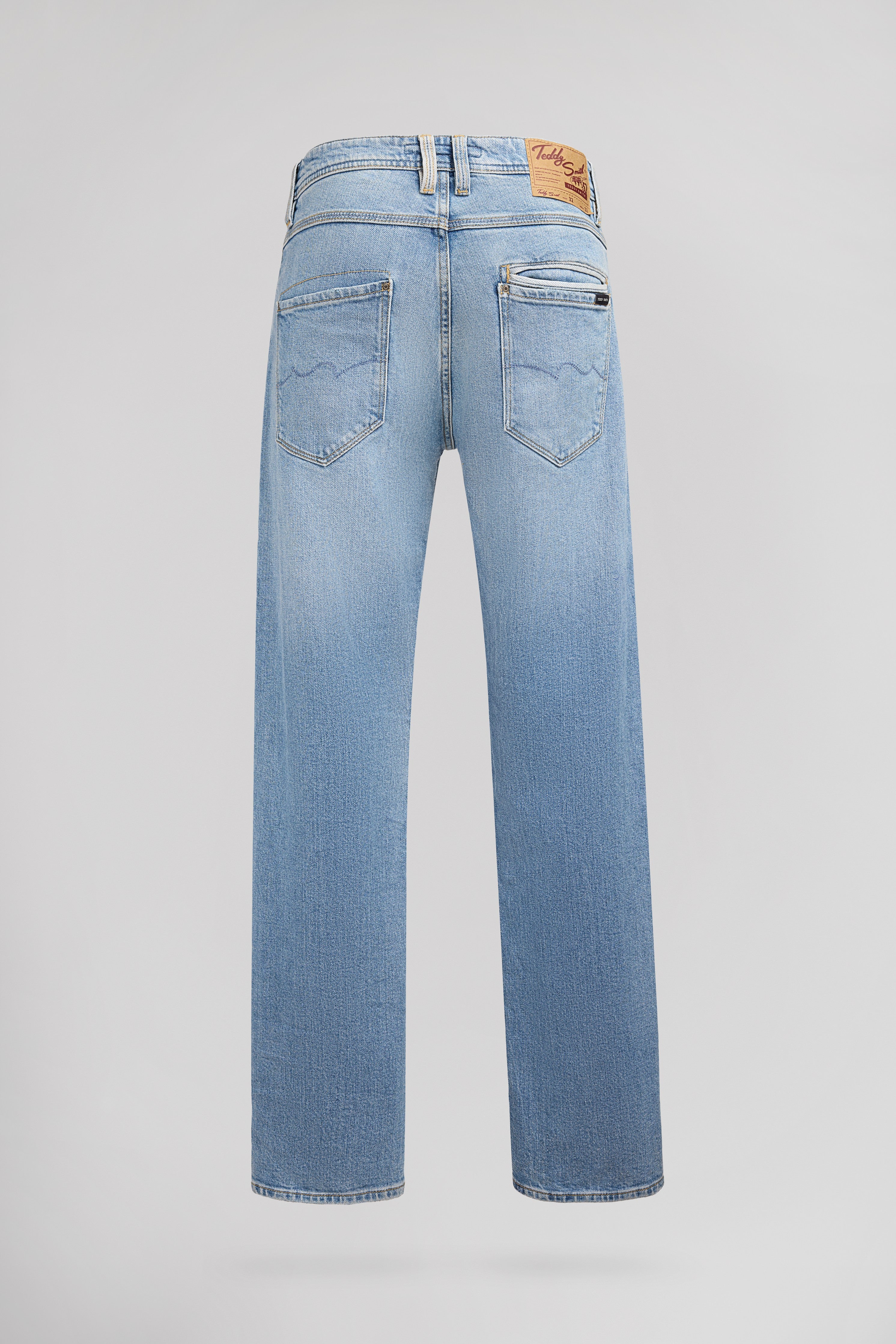Teddy Smith Rope Reg L32 jean droit vintage indigo délavé