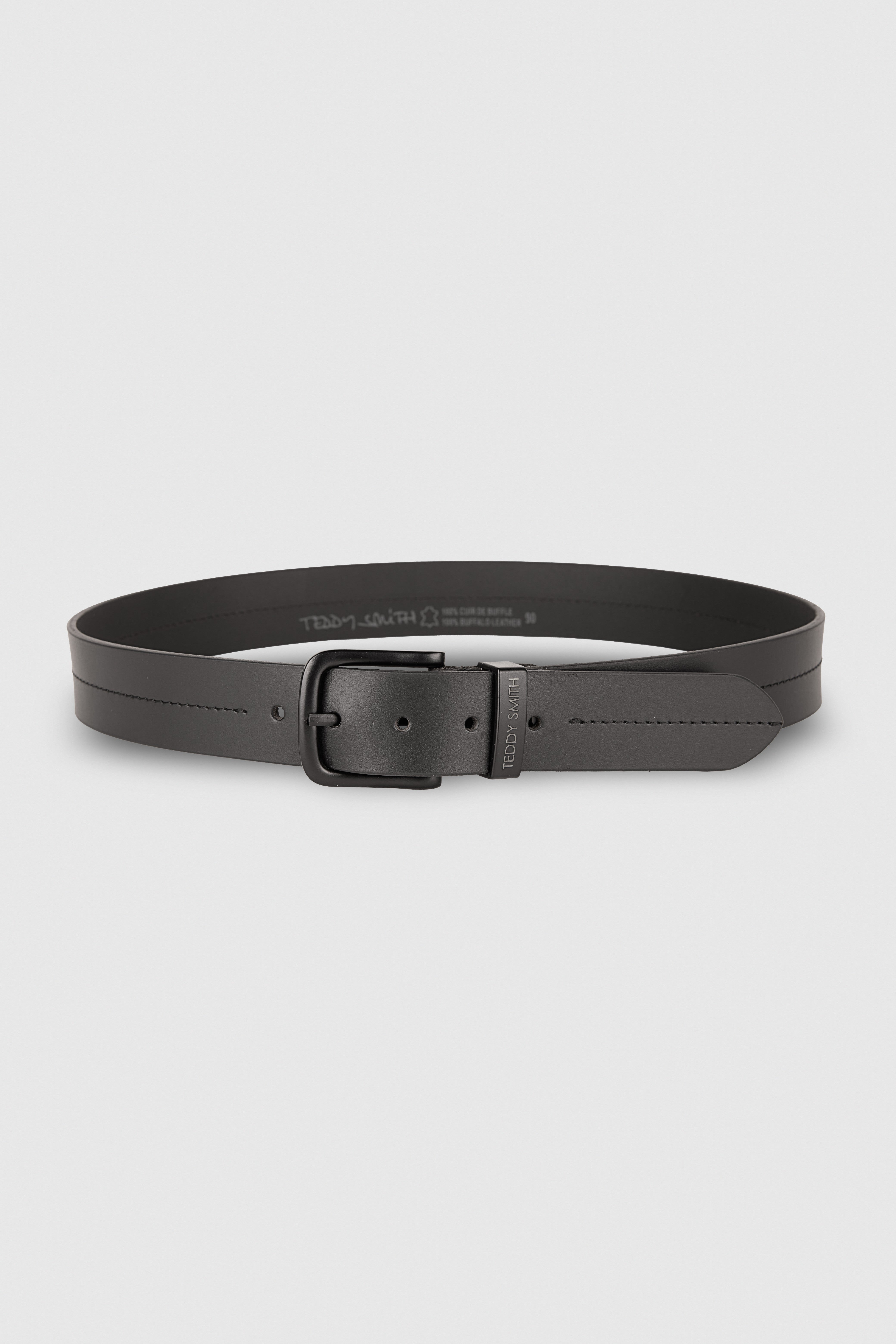Teddy Smith C-Solar ceinture cuir noir mat