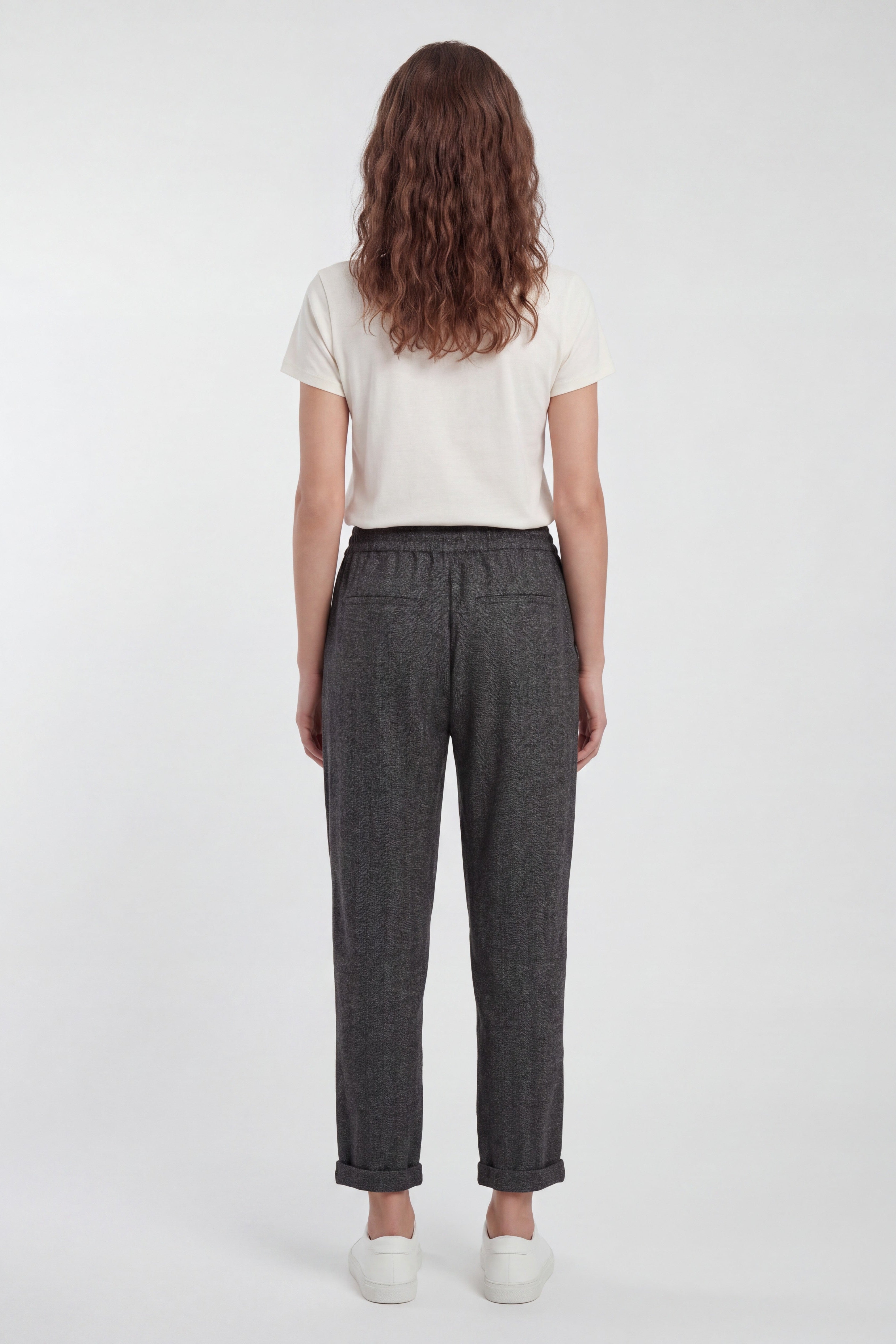 Teddy City pantalon ville femme mélange black élastiqué