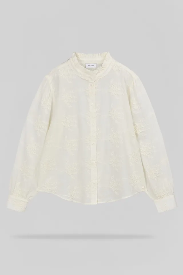 Teddy Smith C-Capucine chemise middle white broderie