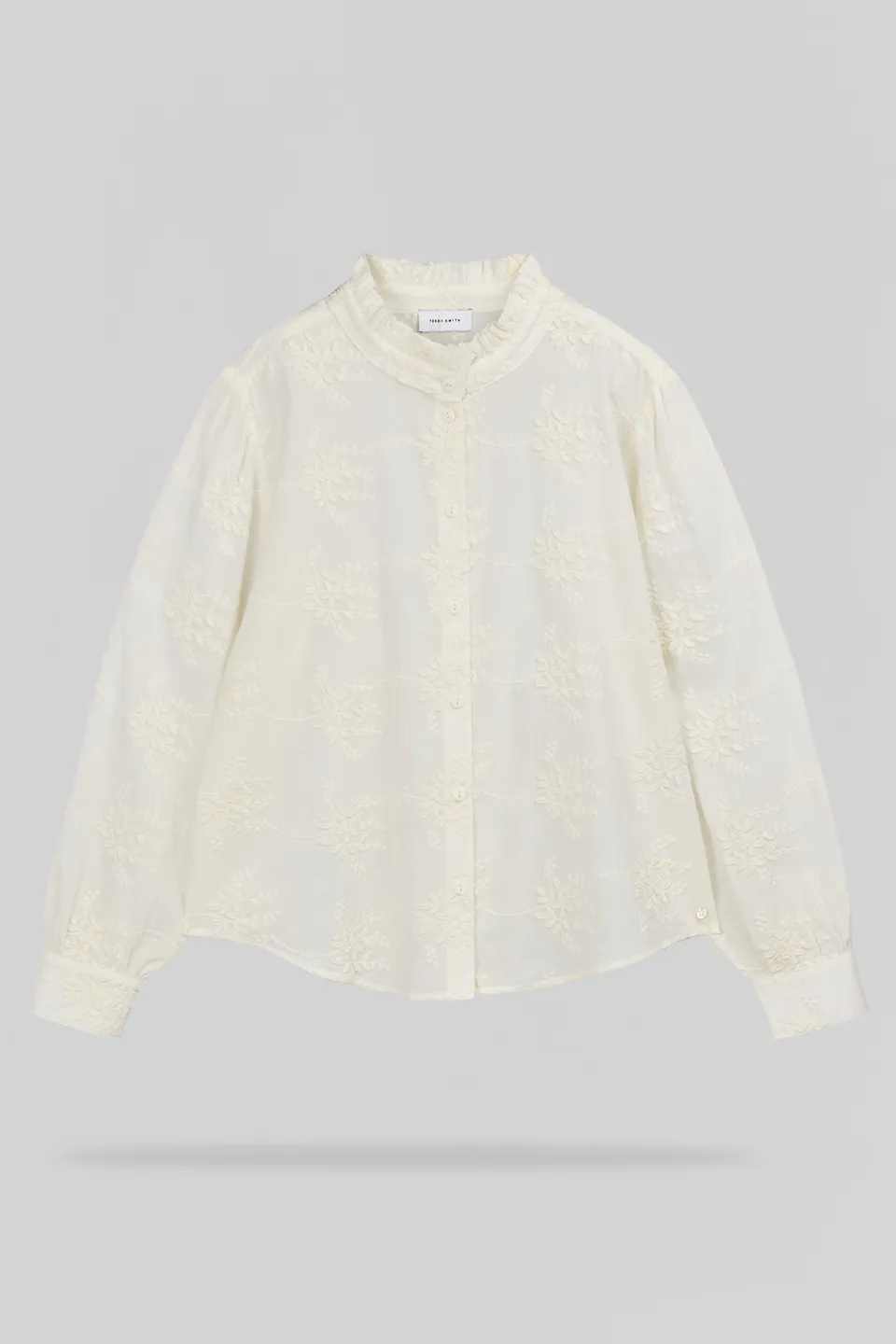 Teddy Smith C-Capucine chemise middle white broderie