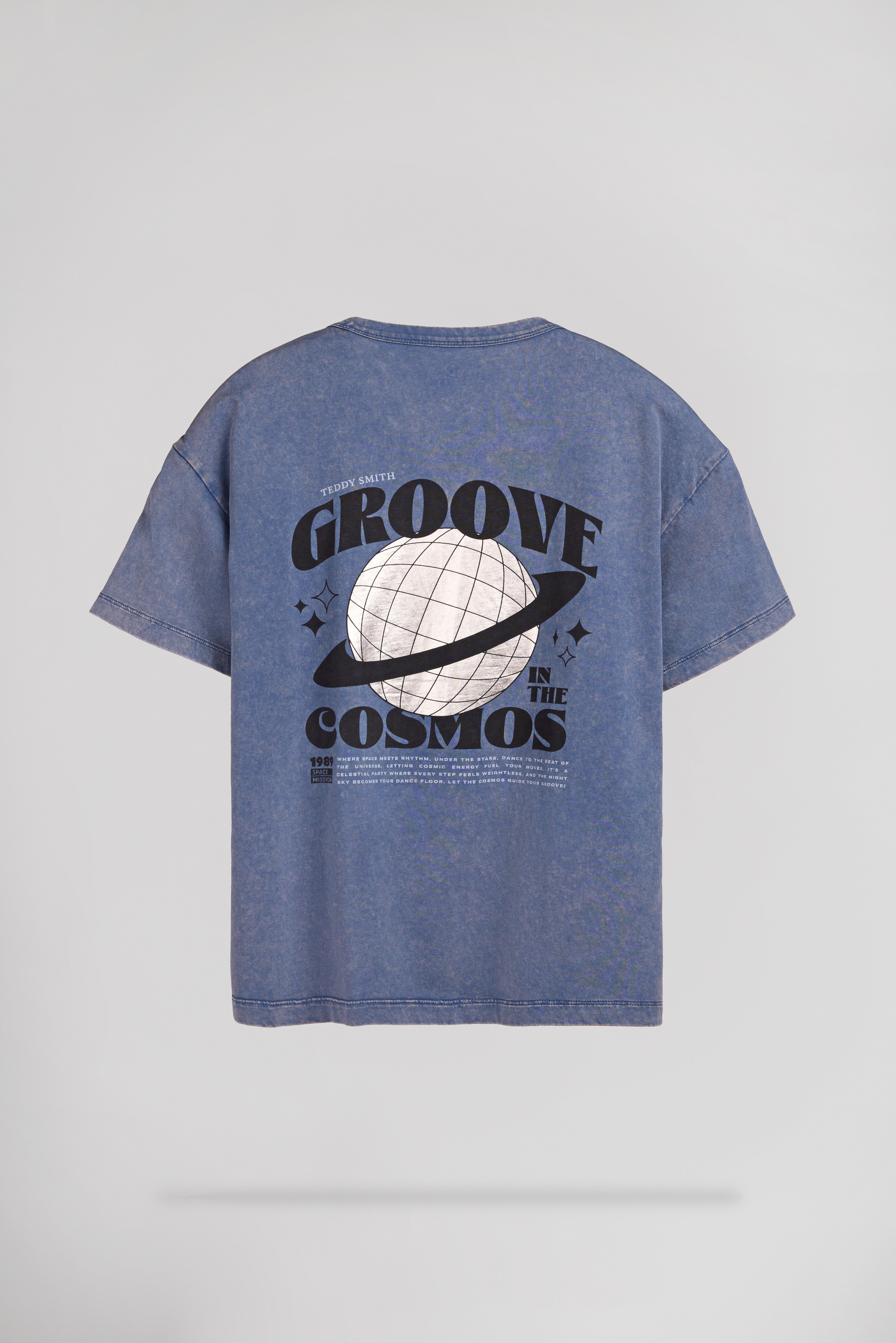 Teddy Smith T-Zoe MC t-shirt femme bleu imprimé dos