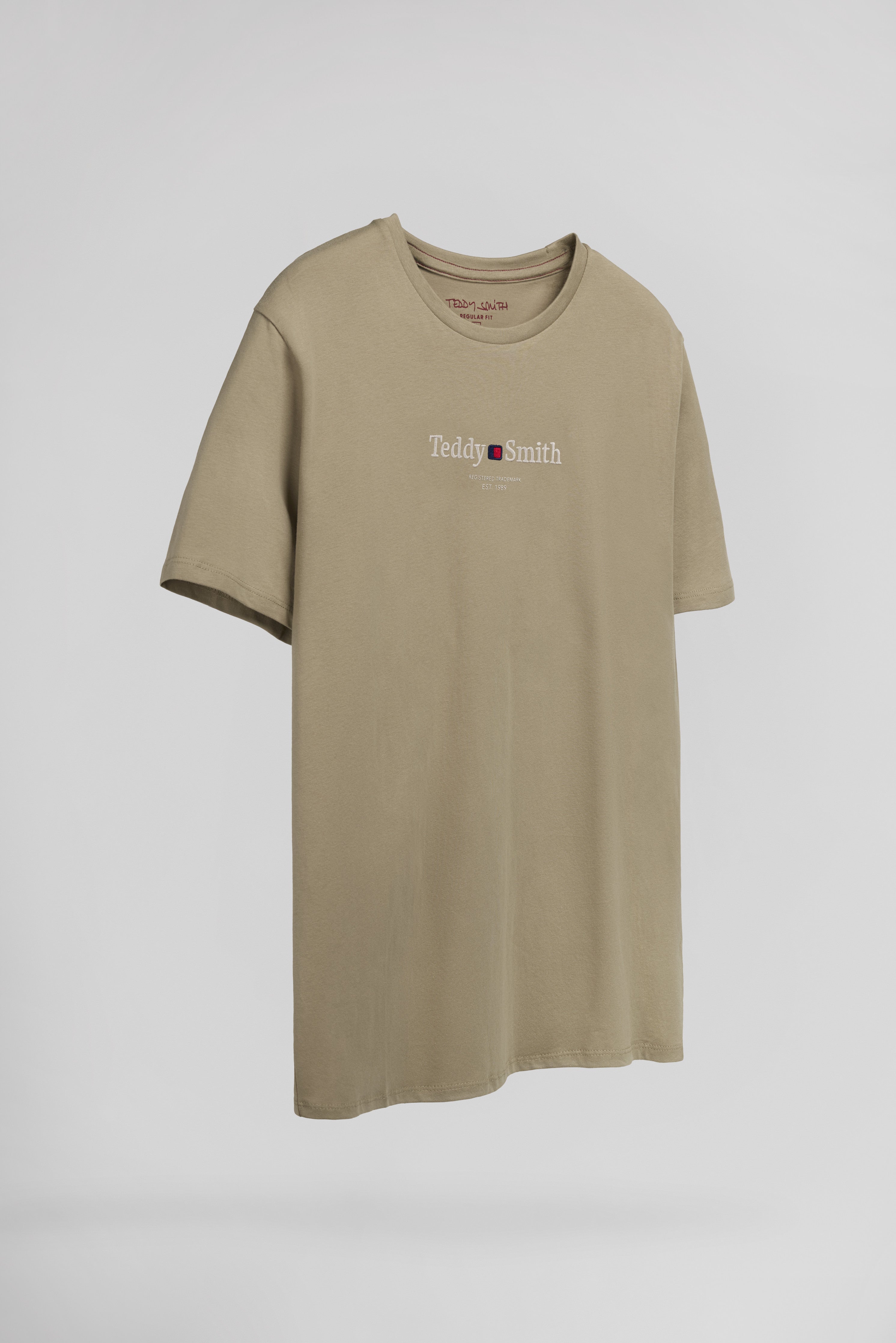 Teddy Smith T-Jim MC Wolf t-shirt beige coton