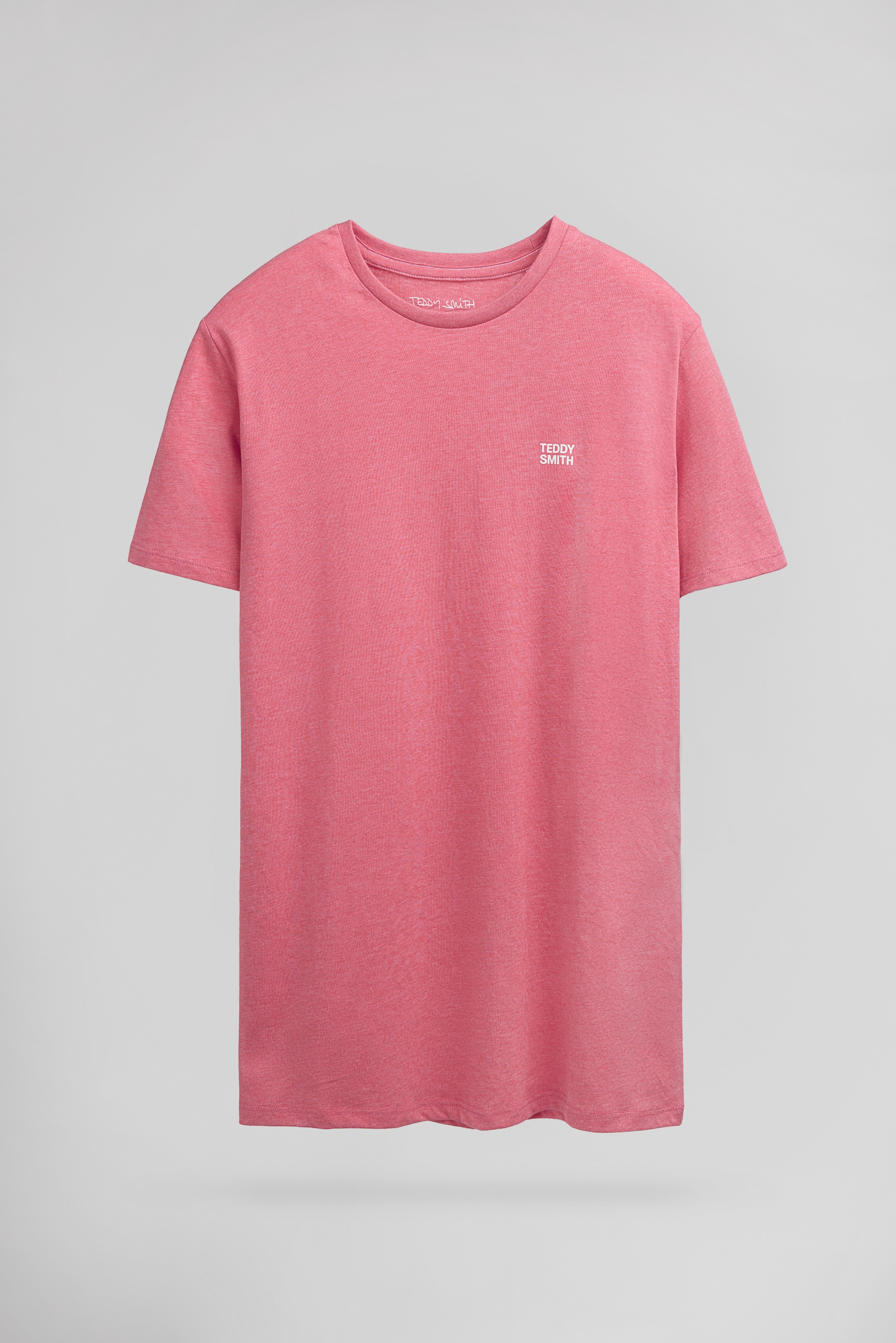 Teddy Smith The Tee 1 MC T-shirt rose vif coton